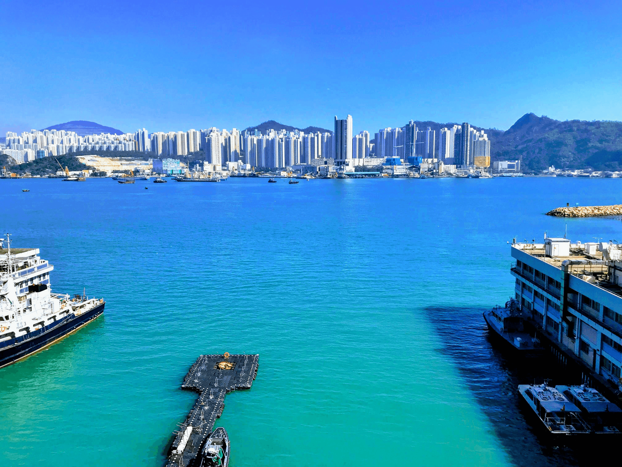 China industrial cities - Image of bustling port activity at Guangzhou Port