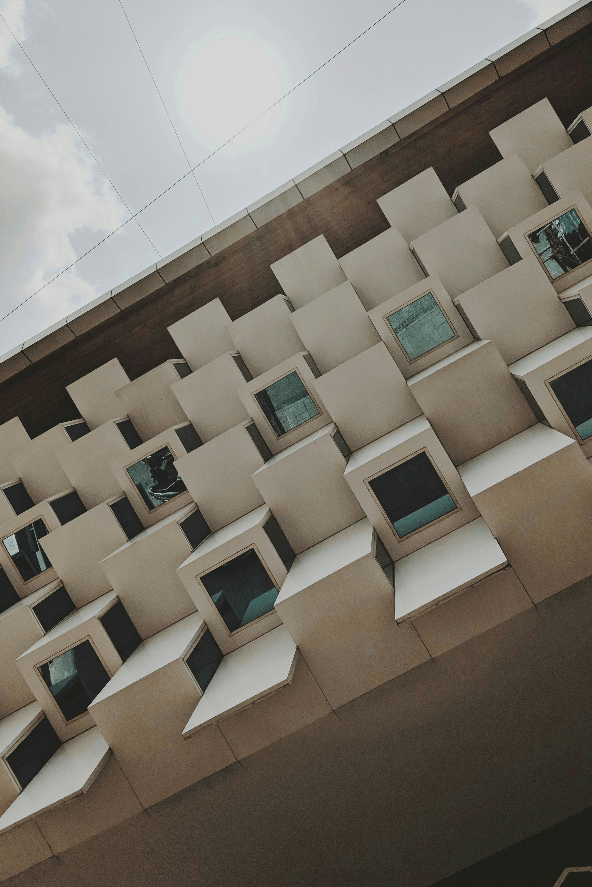 Modern capsule home showcasing minimalist design features.