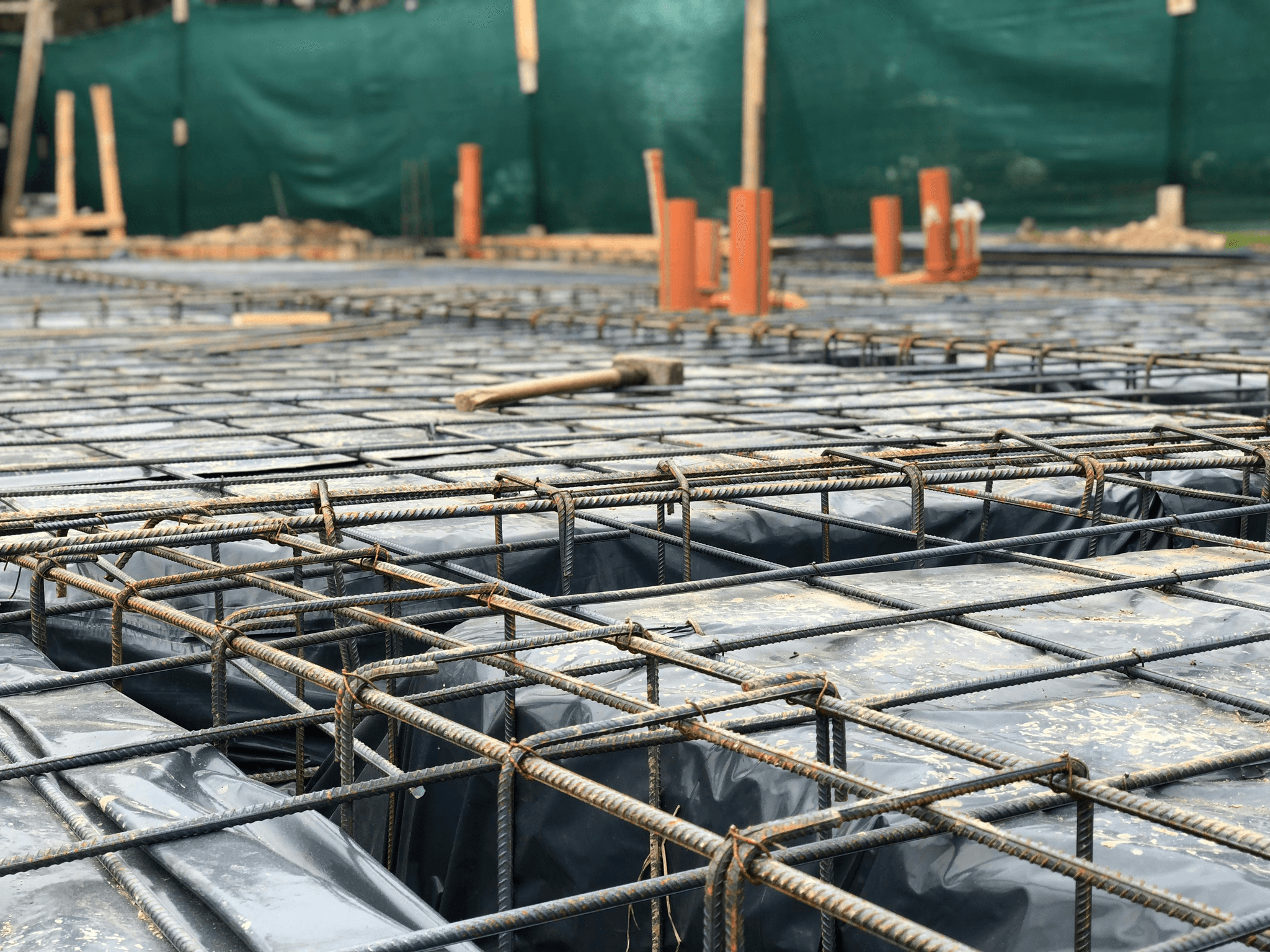 Steel Prefab Building Construction Site