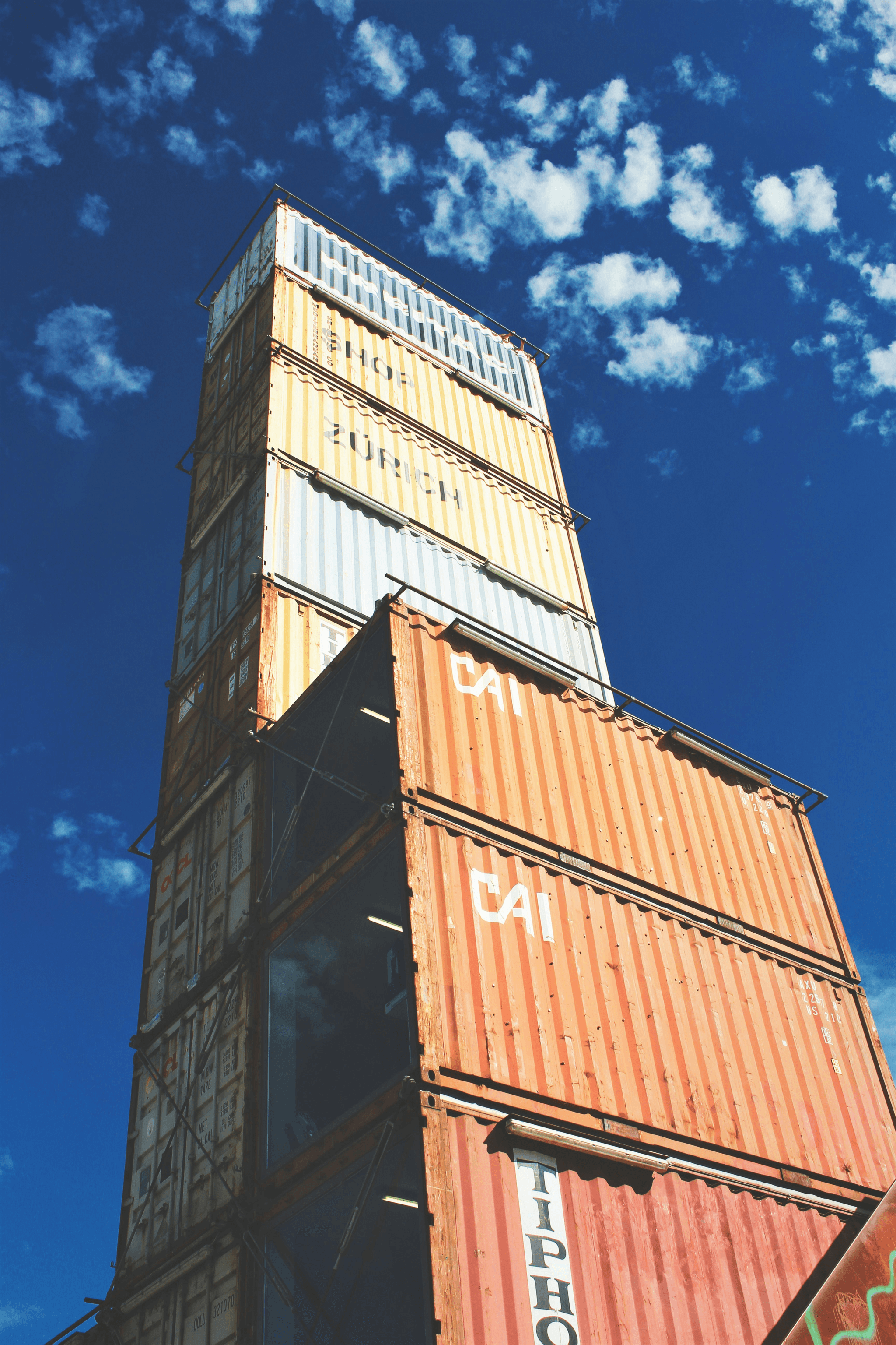 Stacked Foldable Containers for Efficient Shipping