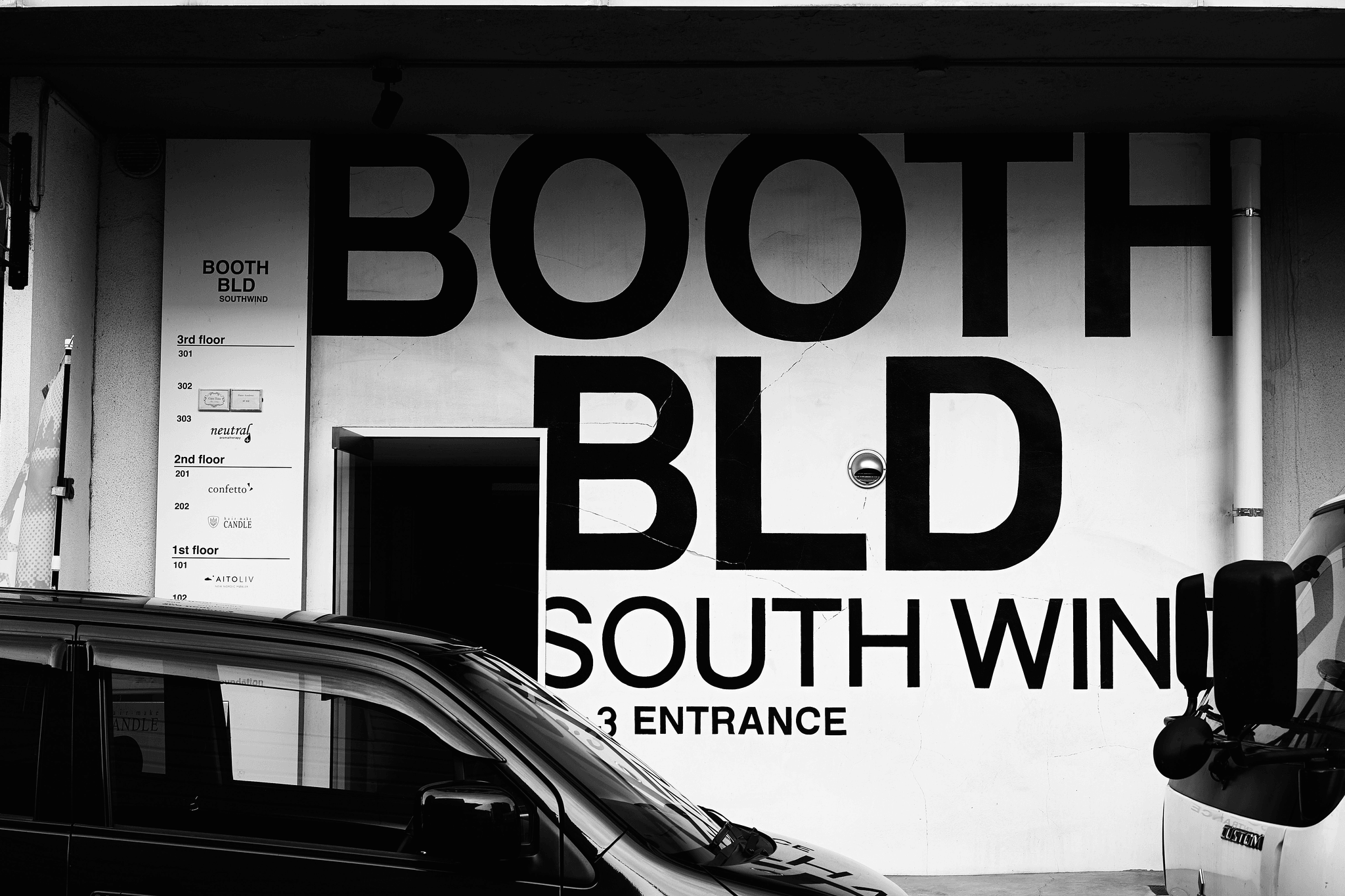 customized parking booth showcasing brand identity