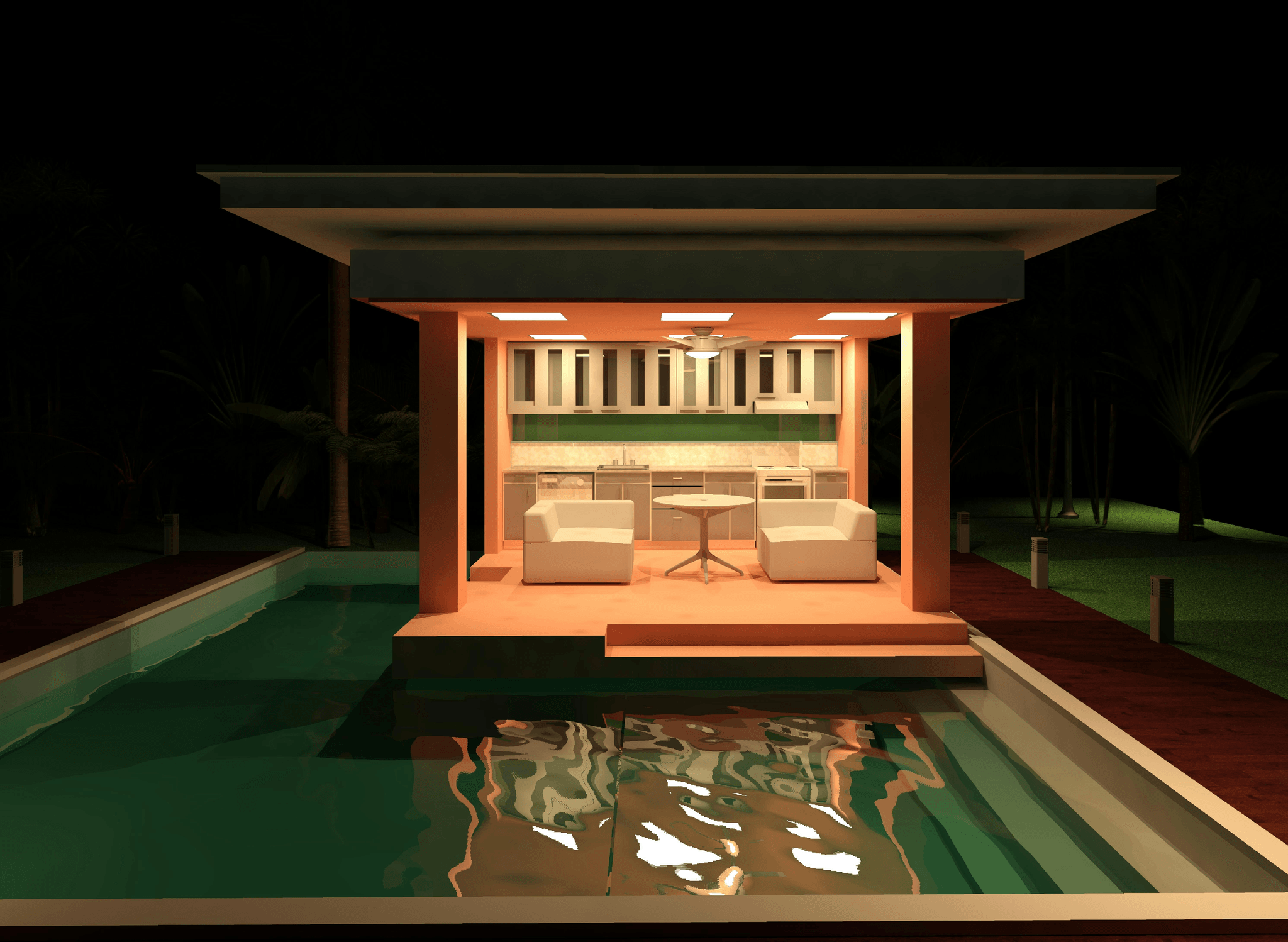 prefab pool house design blueprints showing layout details