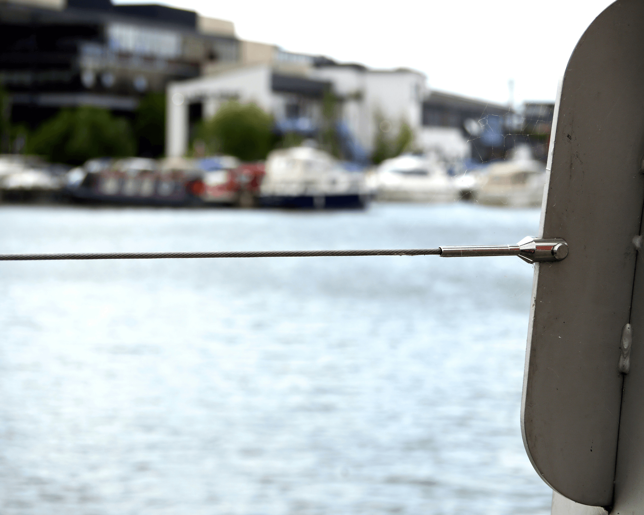 Stylish 18 foot aluminum boat cruising through clear waters