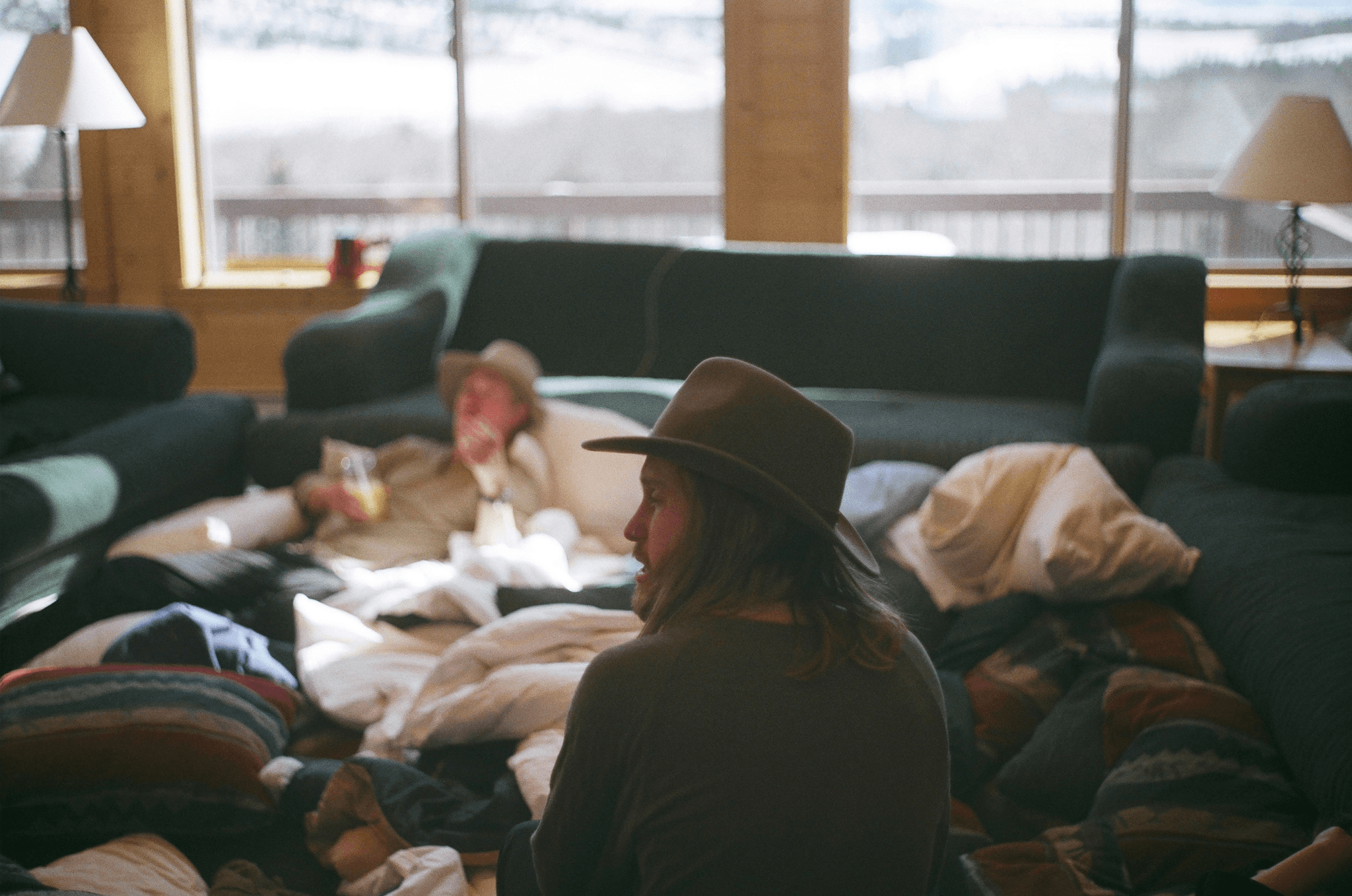 Cozy bedroom furnishings in mining camp accommodation