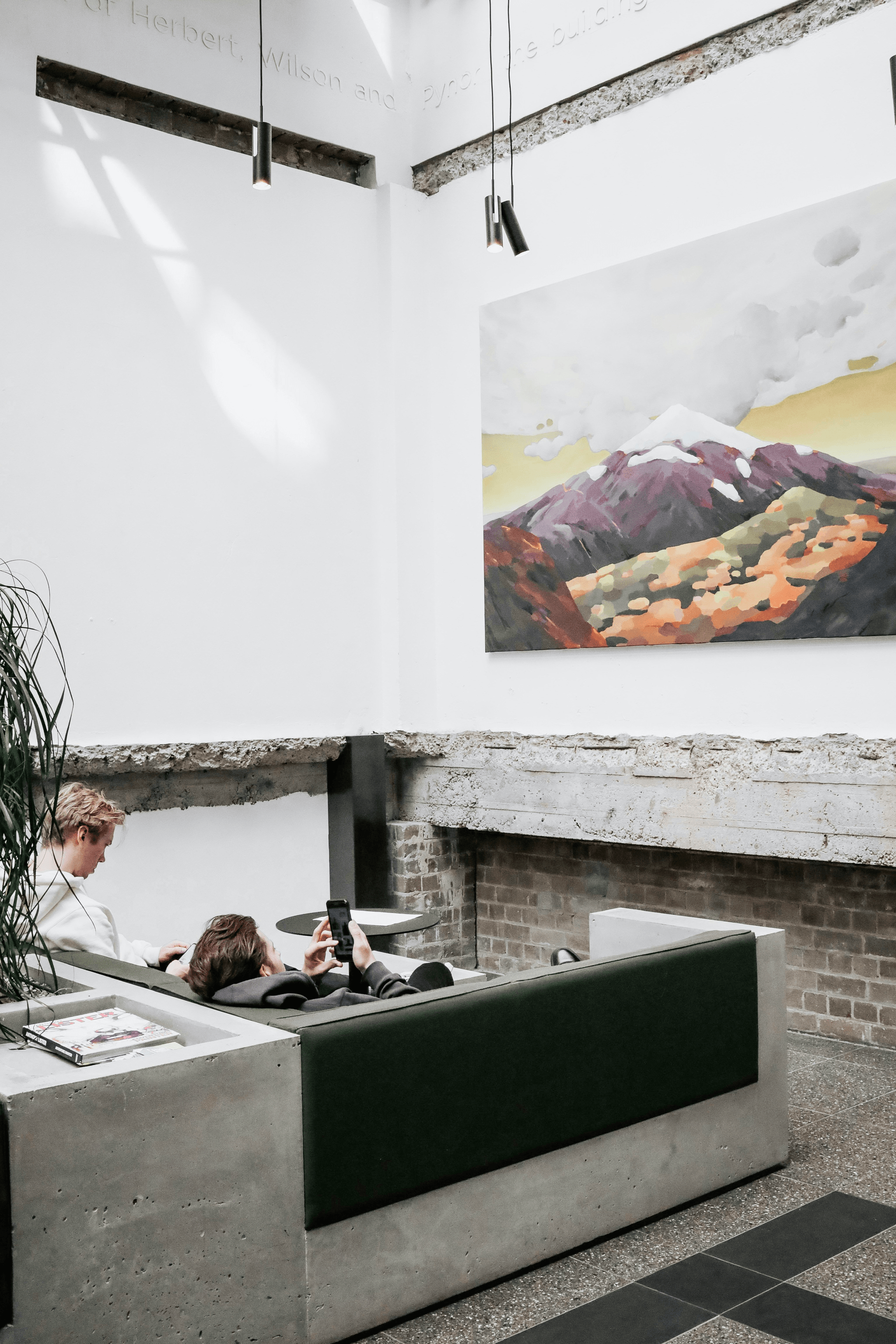 Two story modular office wellness space