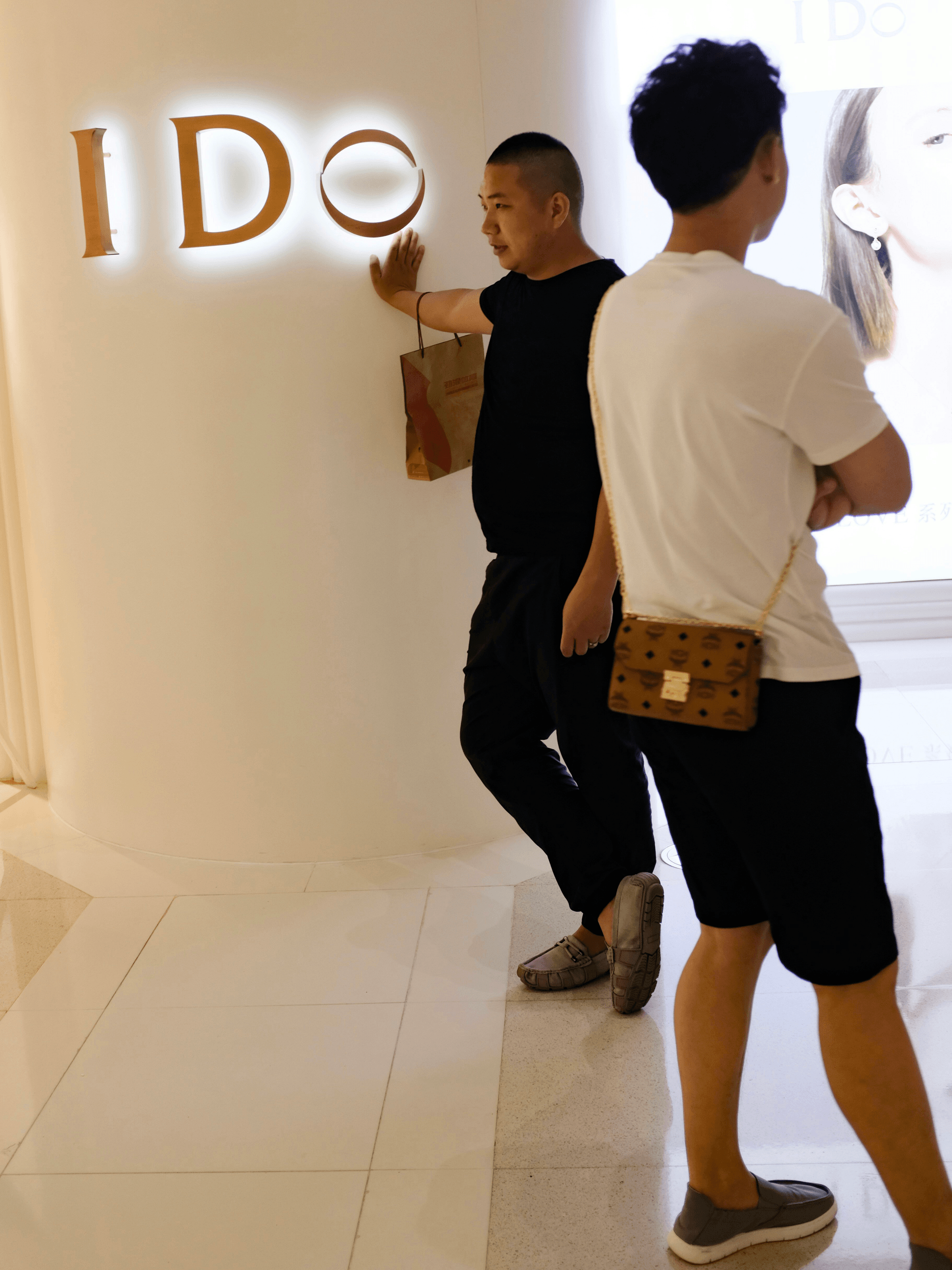 Stylish Chinese-made clothing and accessories on display in a boutique.