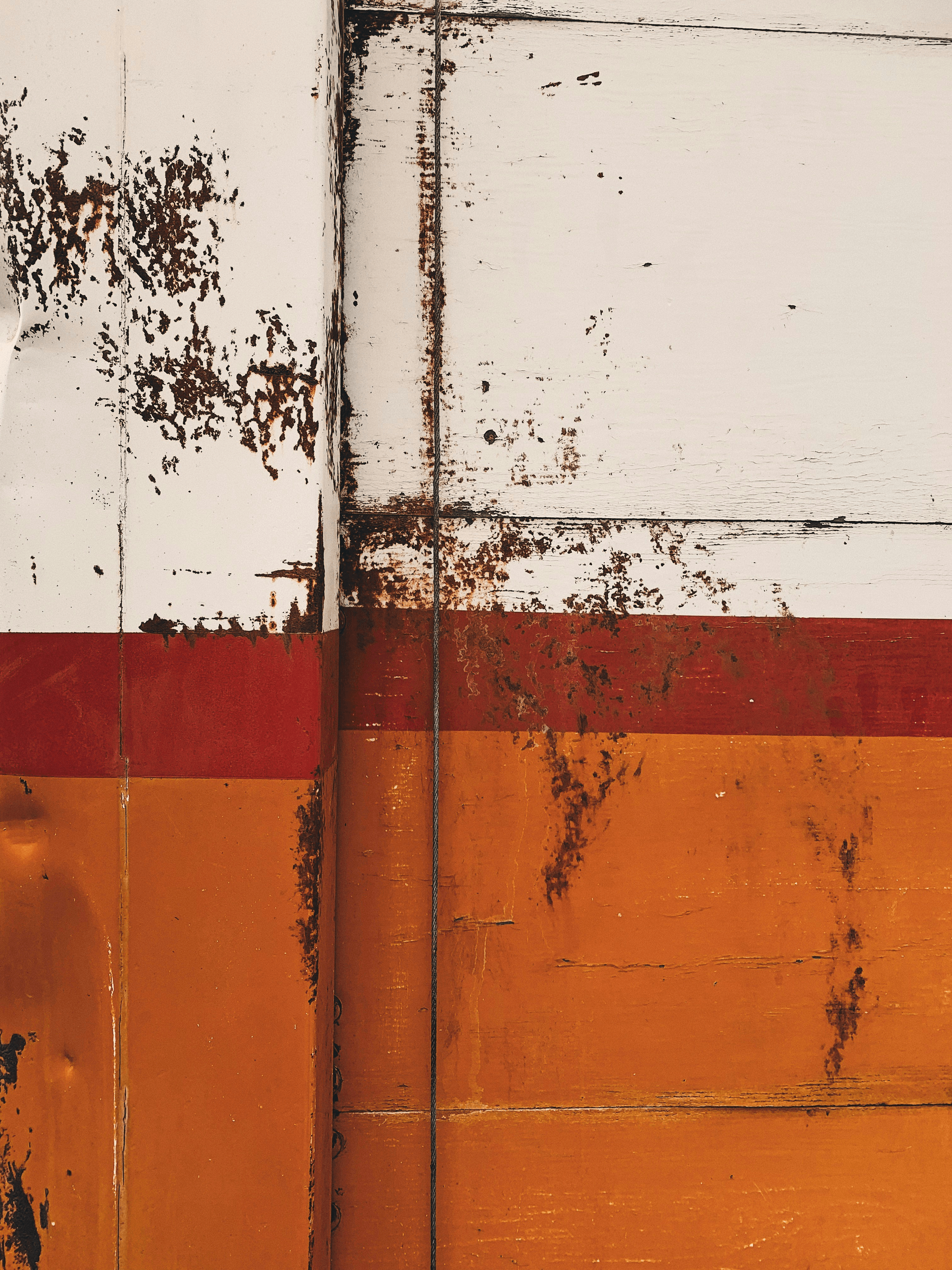 Inspection of shipping container damages.