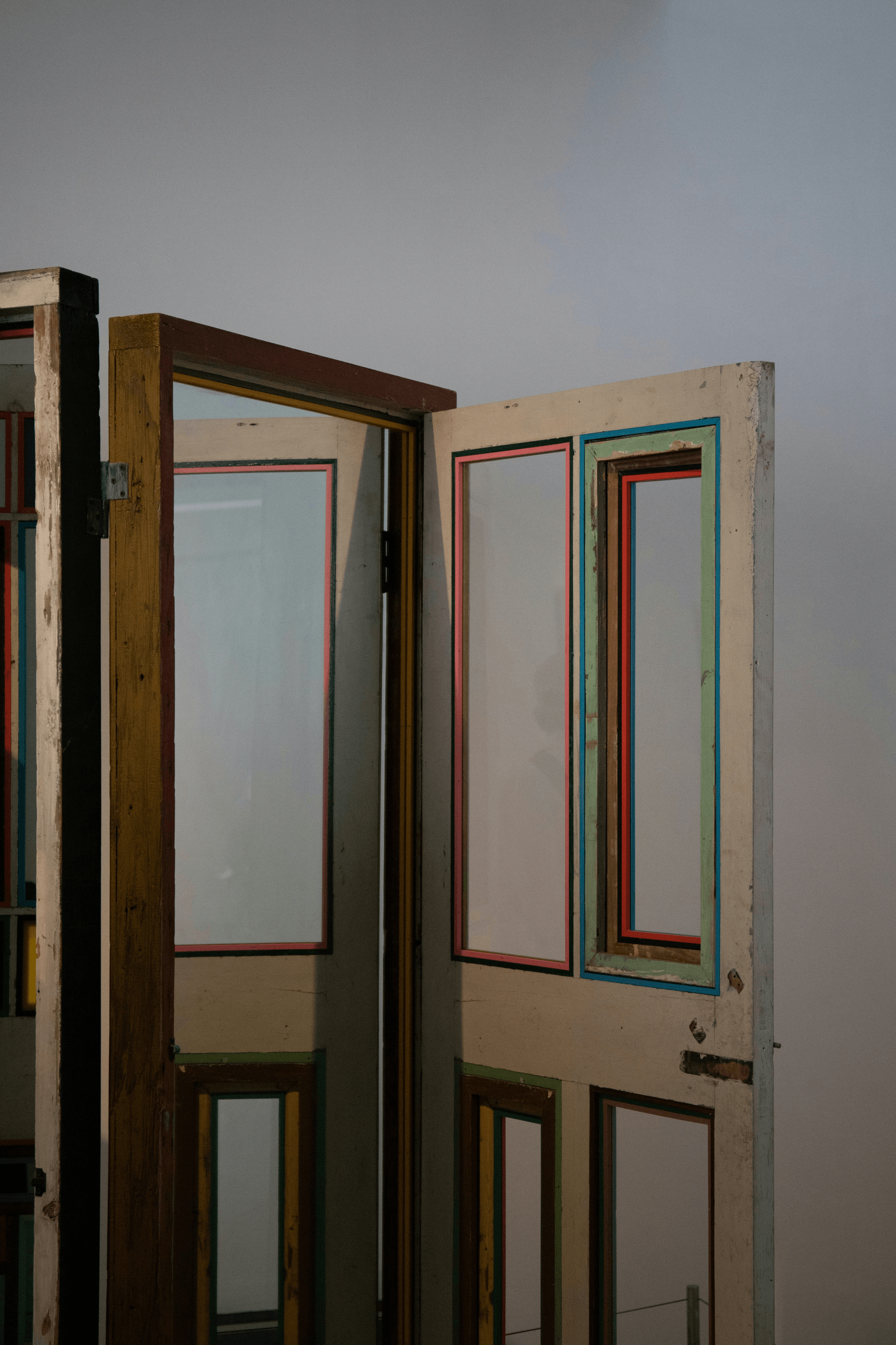 Various interior door types including traditional panel, French, barn, Dutch, louvered, and glass.