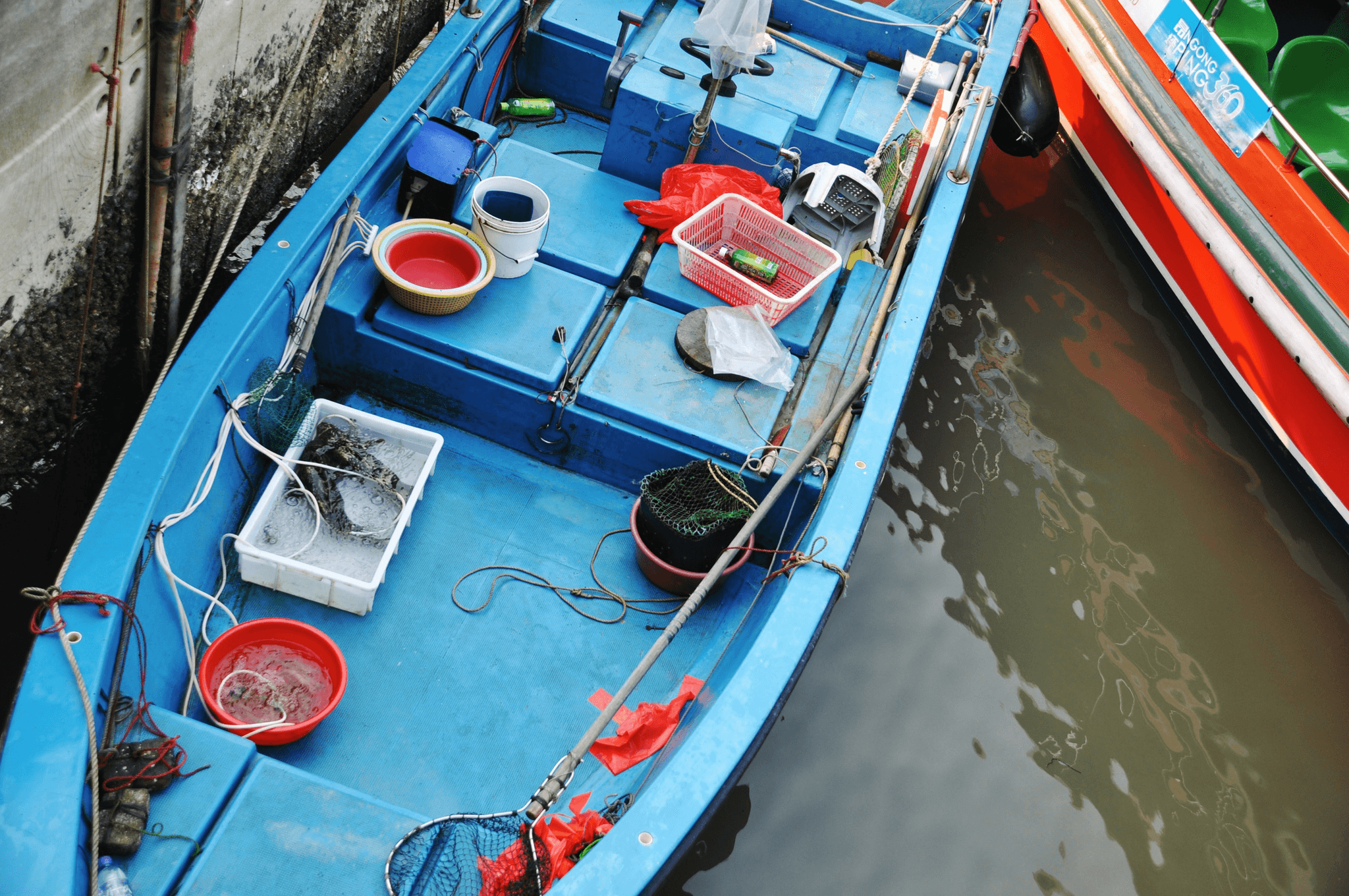 Compact freshwater fishing boat with ample storage