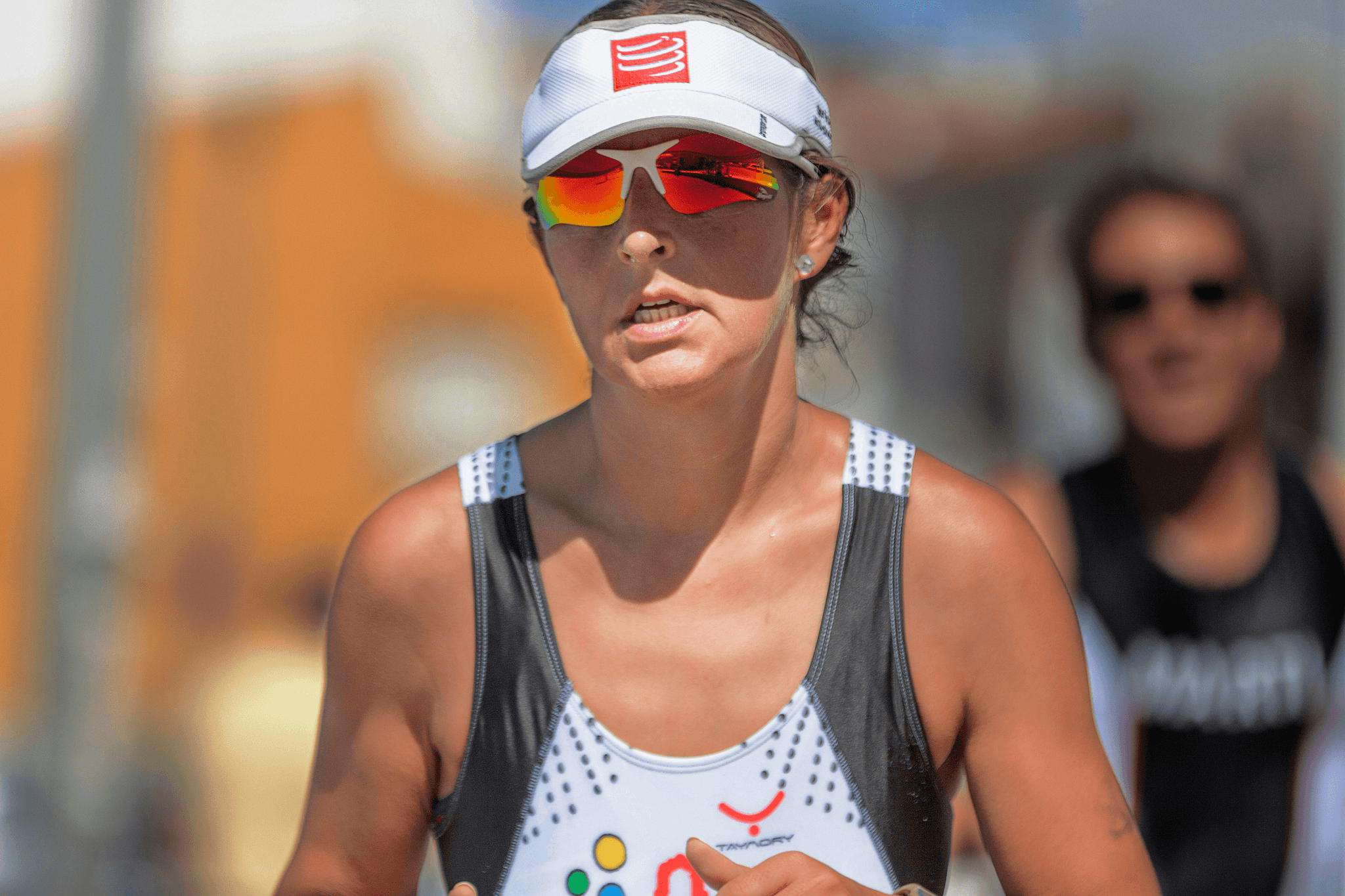 Triathlon sunglasses enhance visibility during races.
