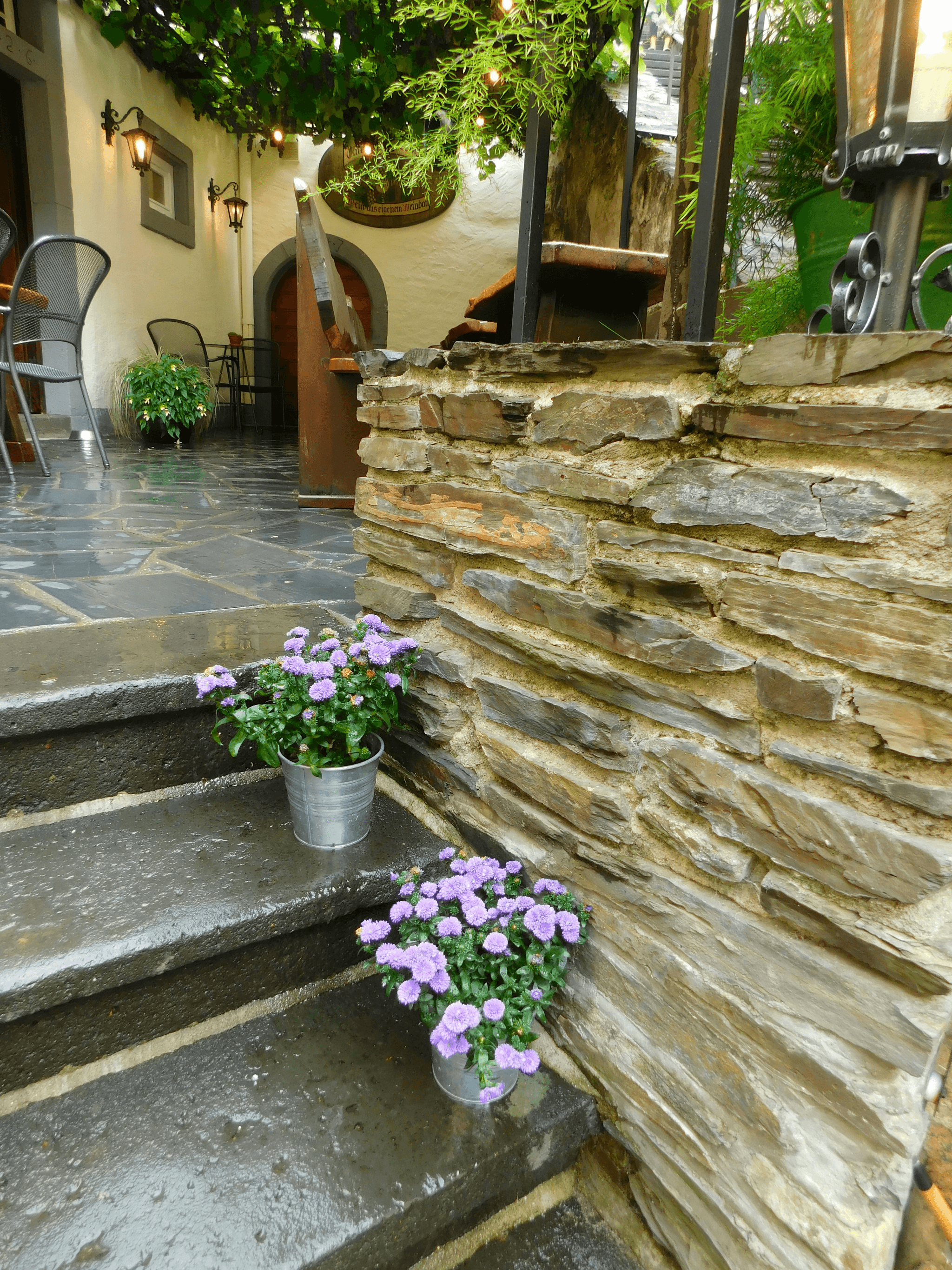Outdoor Tiles Design - Elegant Patio with Natural Stone Tiles