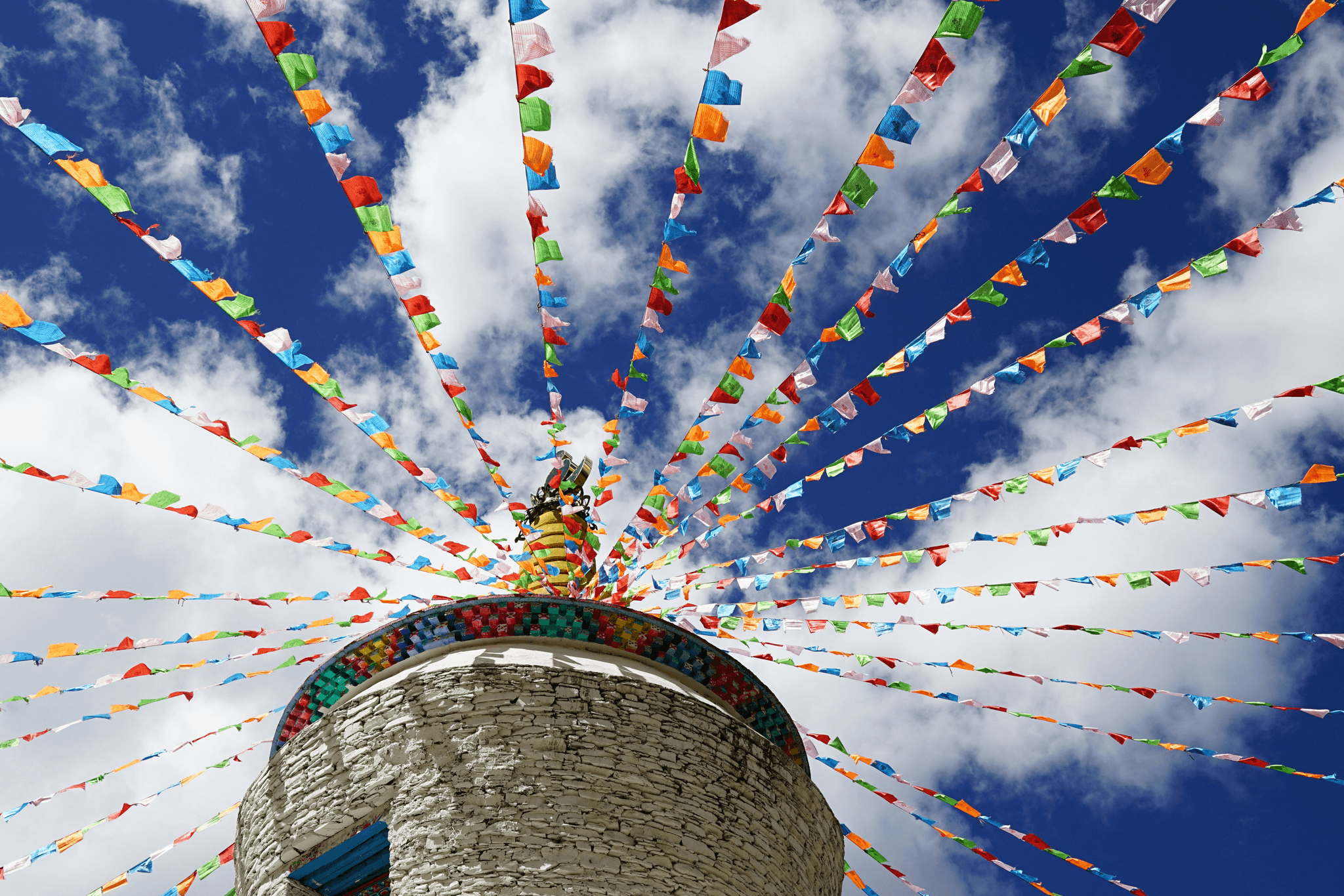 Explore Holy Tibetan Stupa amidst vibrant culture.