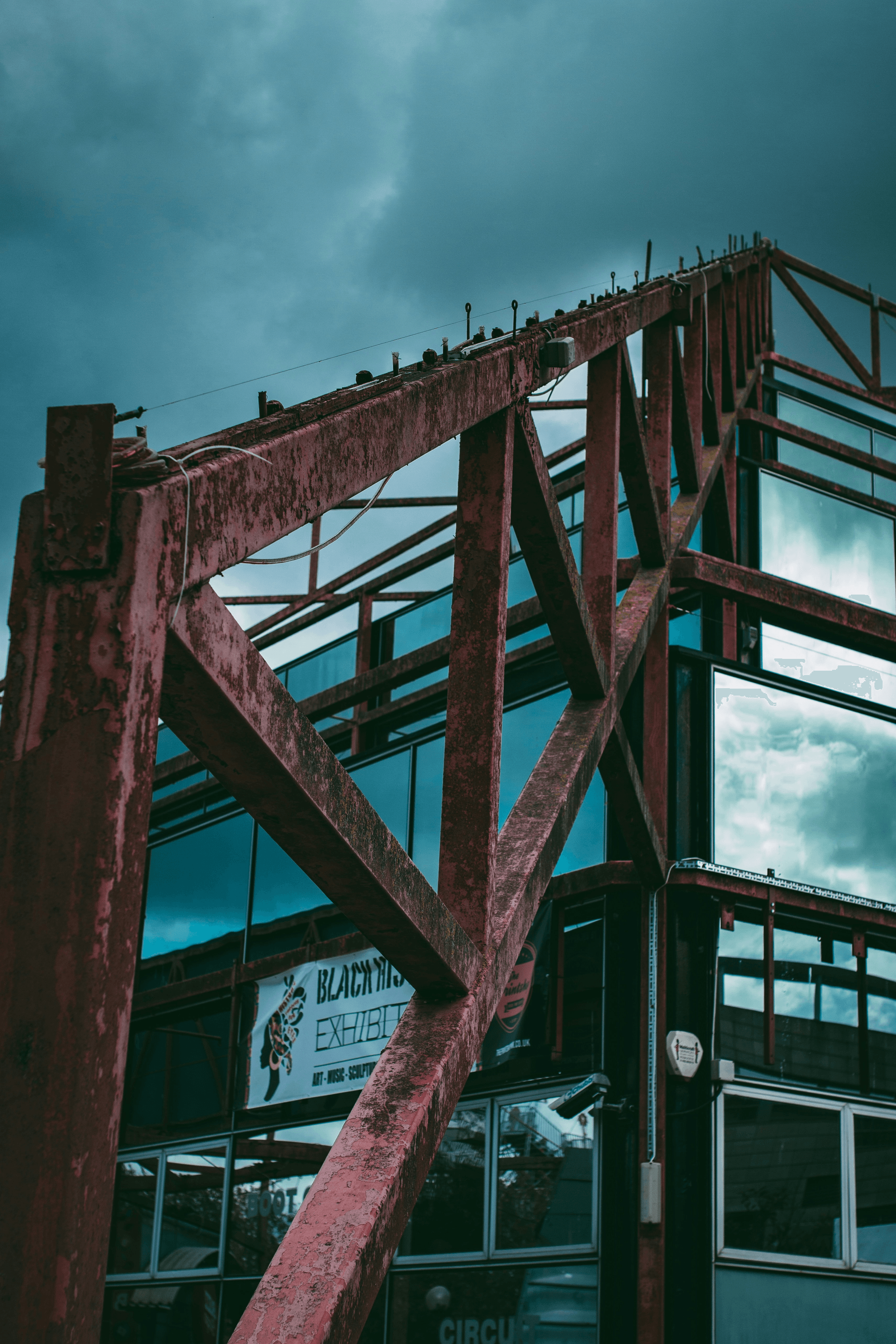 Steel structure warehouse being constructed by PreFab Inc.