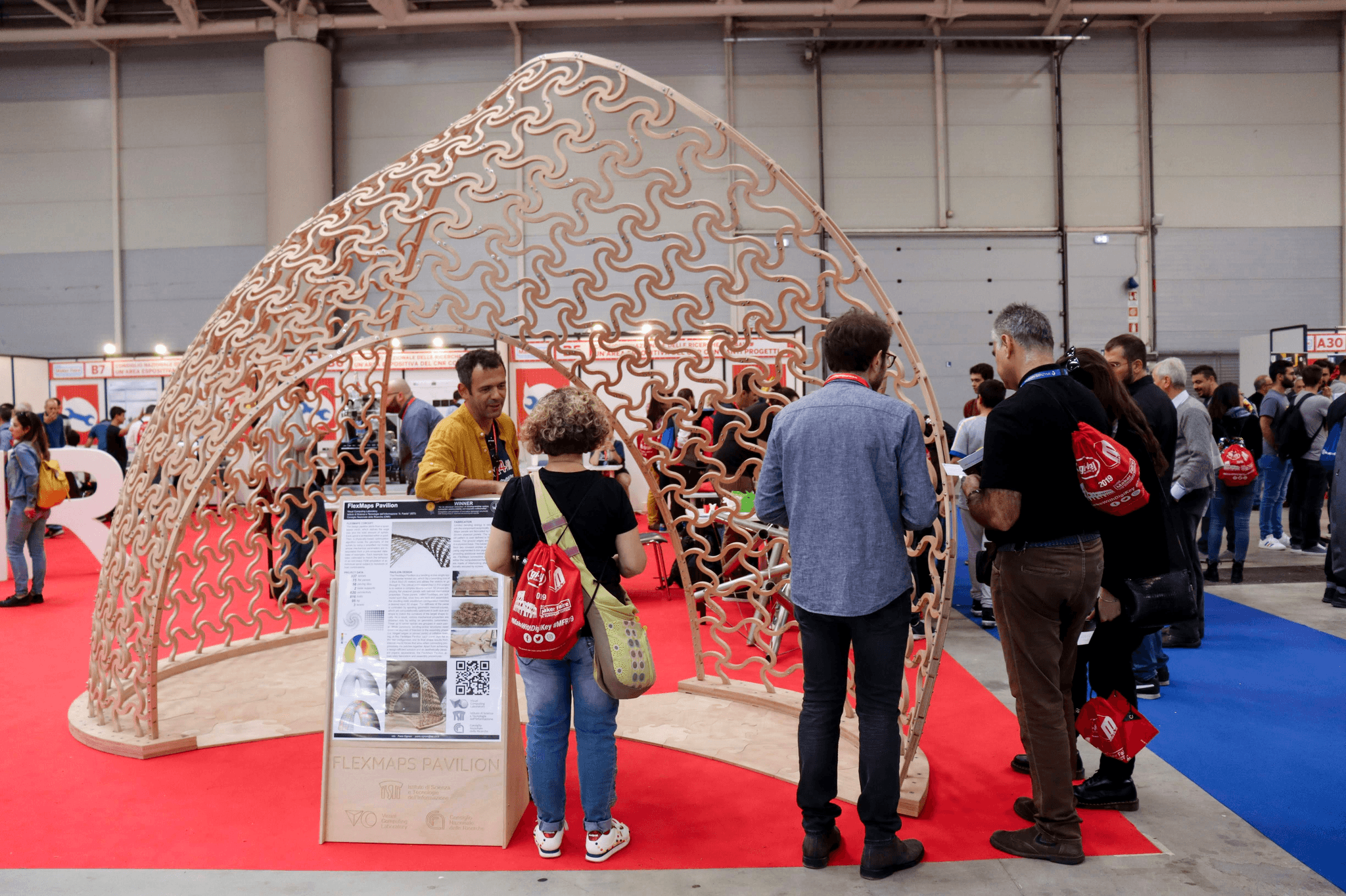 Modern portable sales booth designed by PreFab Inc.