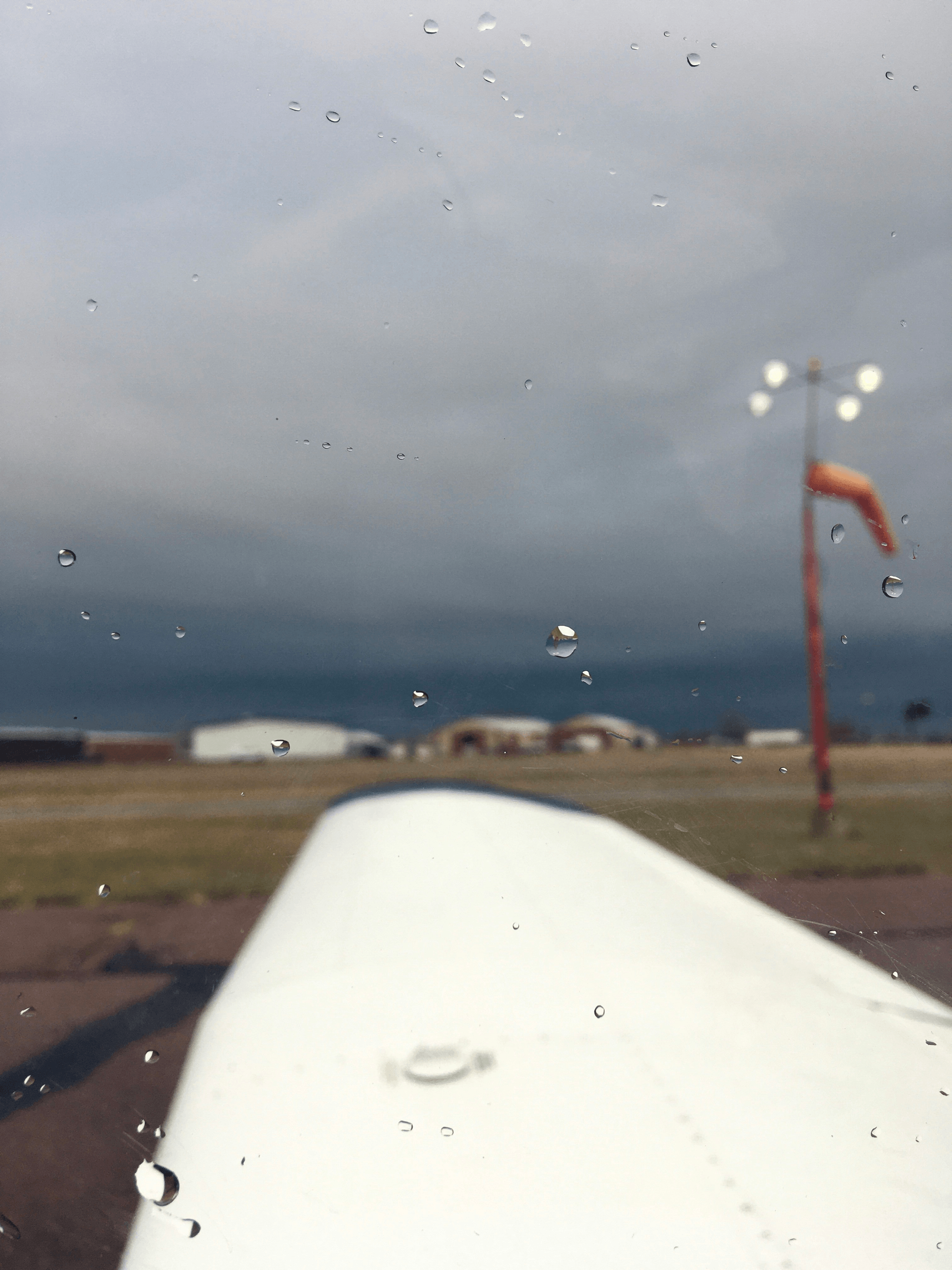 Real-time awos weather data displayed at airport.