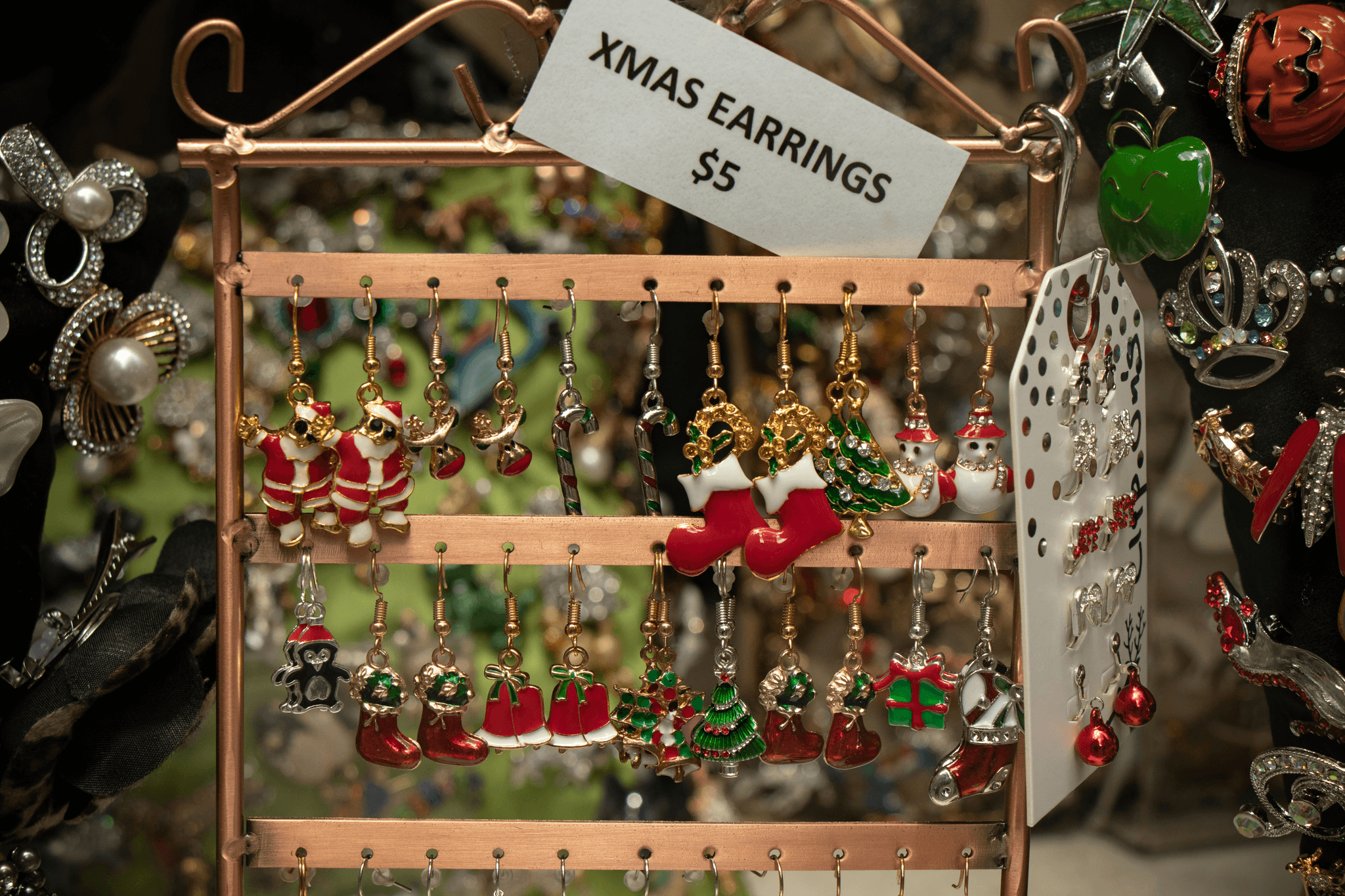 Stunning collection of christmas light earrings showcasing vibrant designs.