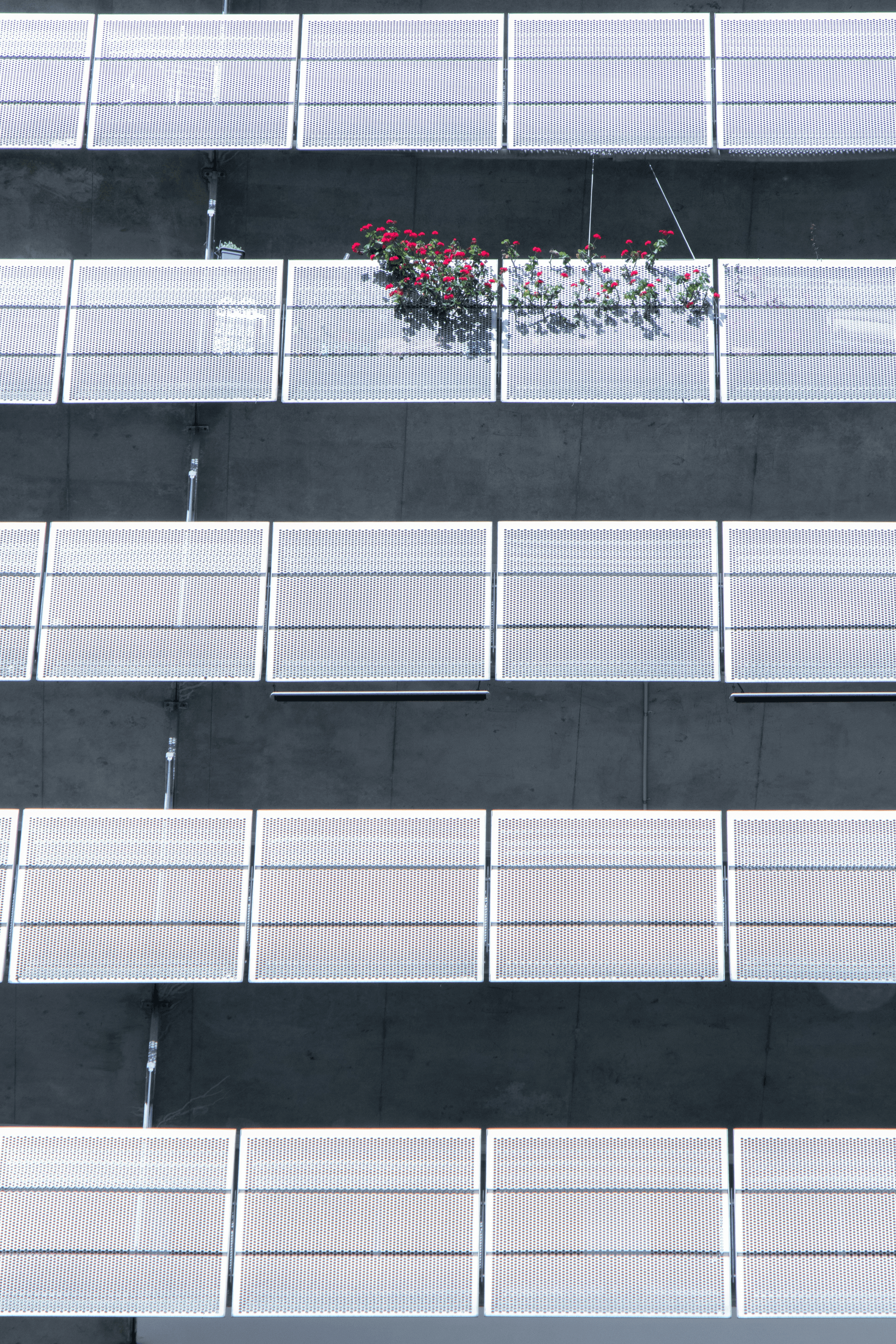 modern eco-friendly prefab apartment building with solar panels