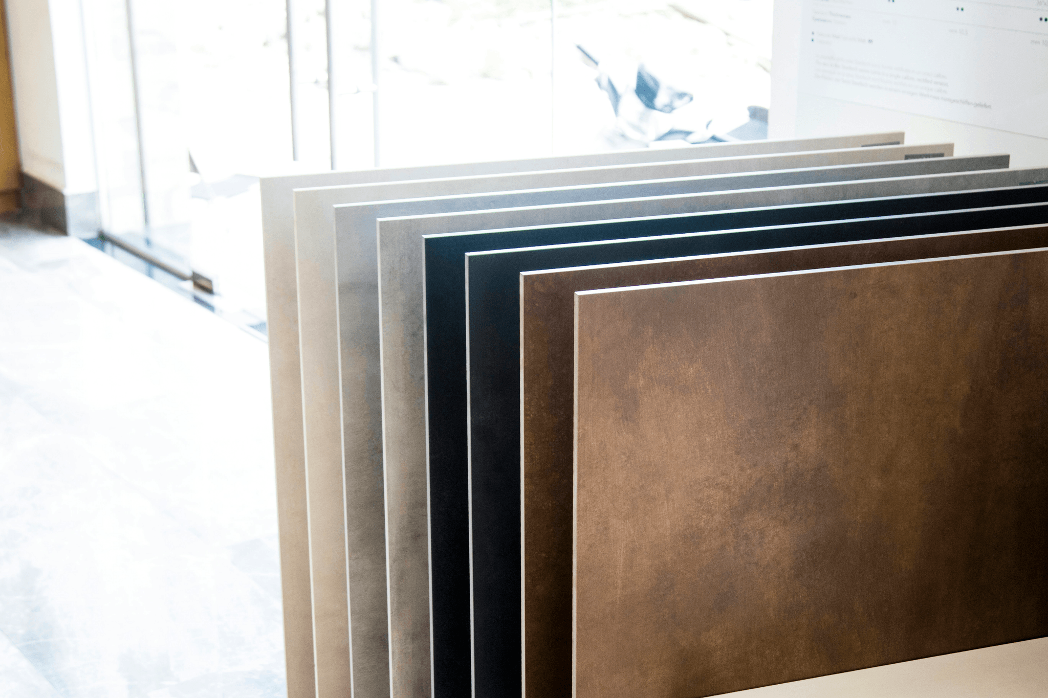 fire rated composite cladding samples from different brands