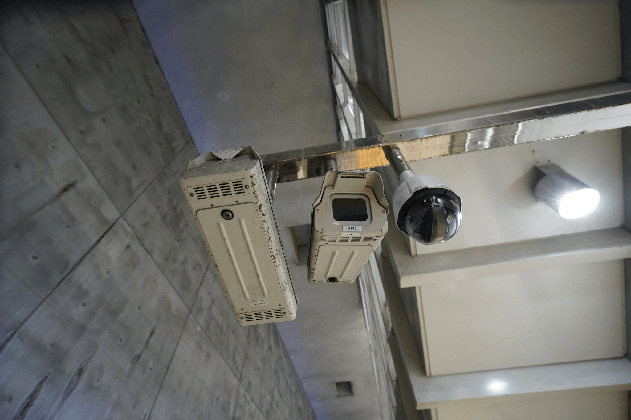 Modern security systems at modular dormitory ensuring safety