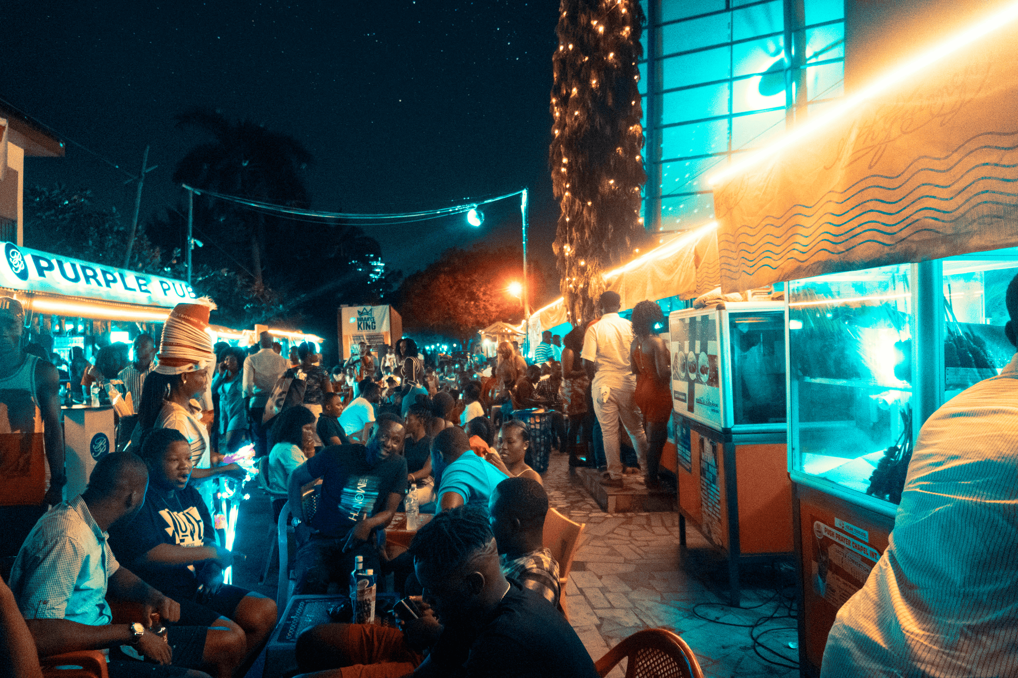 Portable restaurants thriving in high traffic areas.