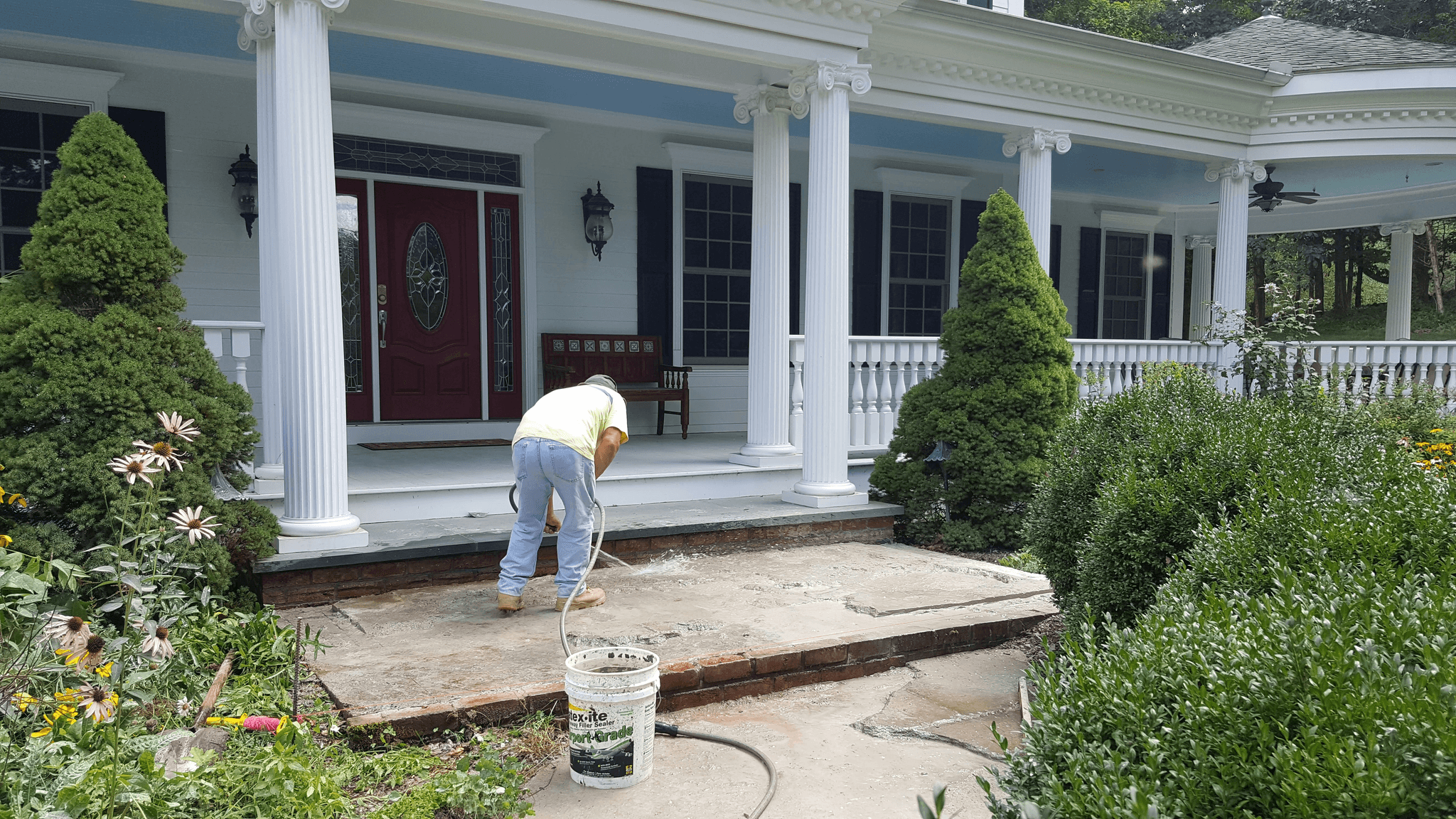 how to install composite decking on prepared concrete surface