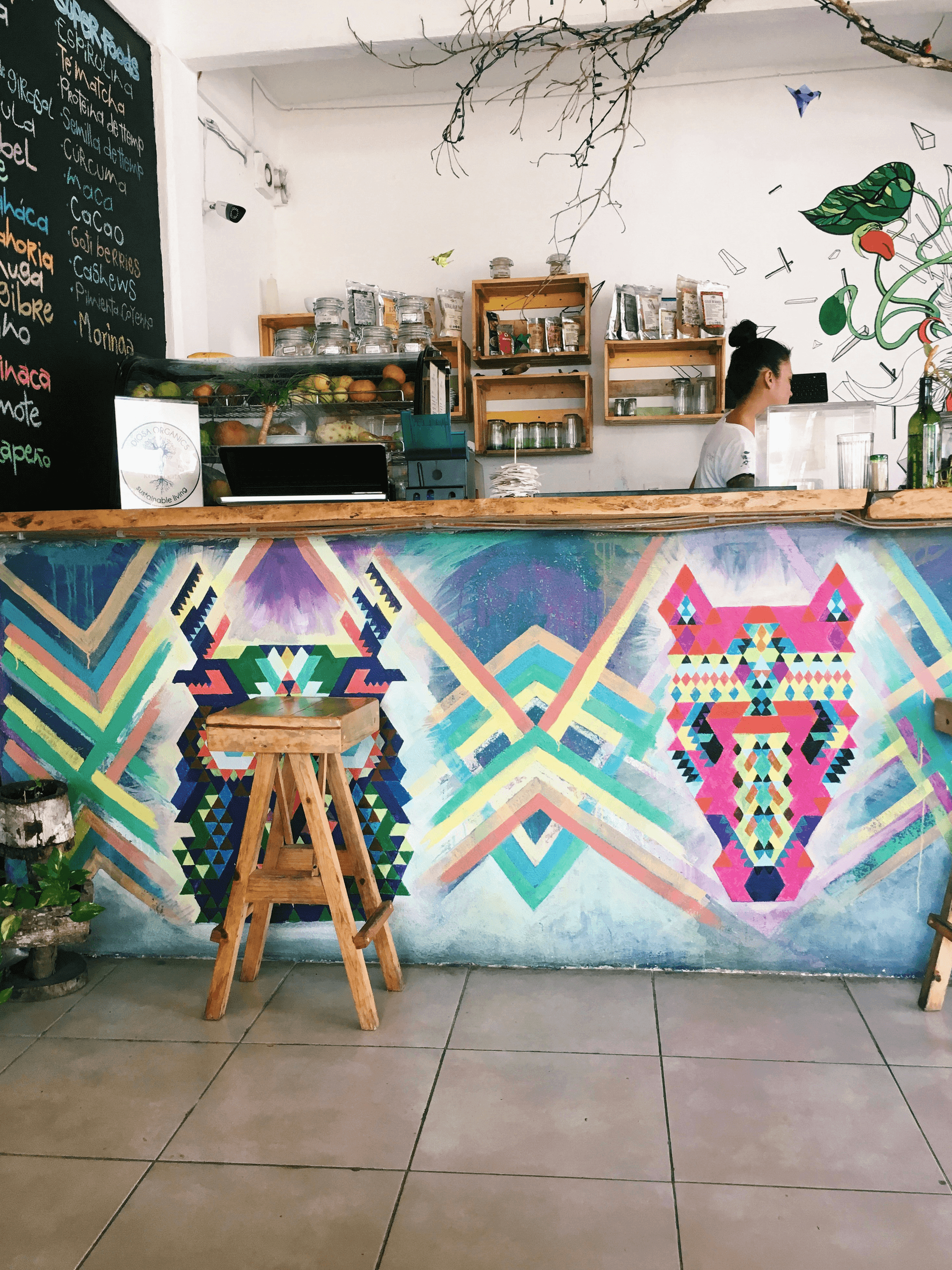 cafe in container with modern furniture design