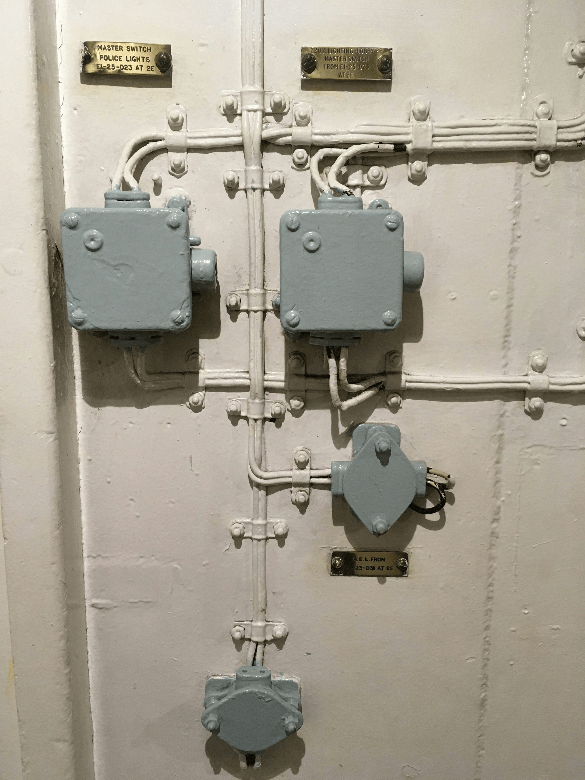 Switchgear wiring inspection setup with testing tools}.