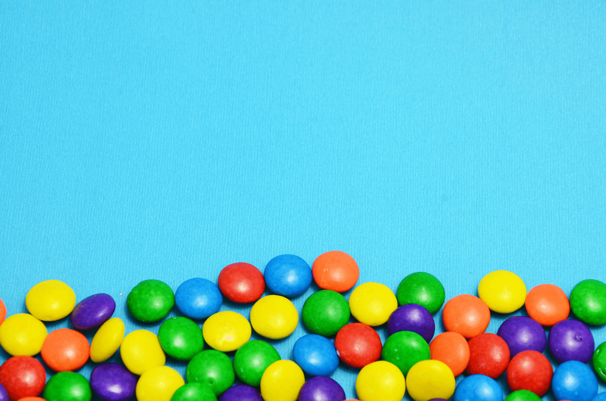 Delicious colorful freeze dried sour skittles ready for snacking