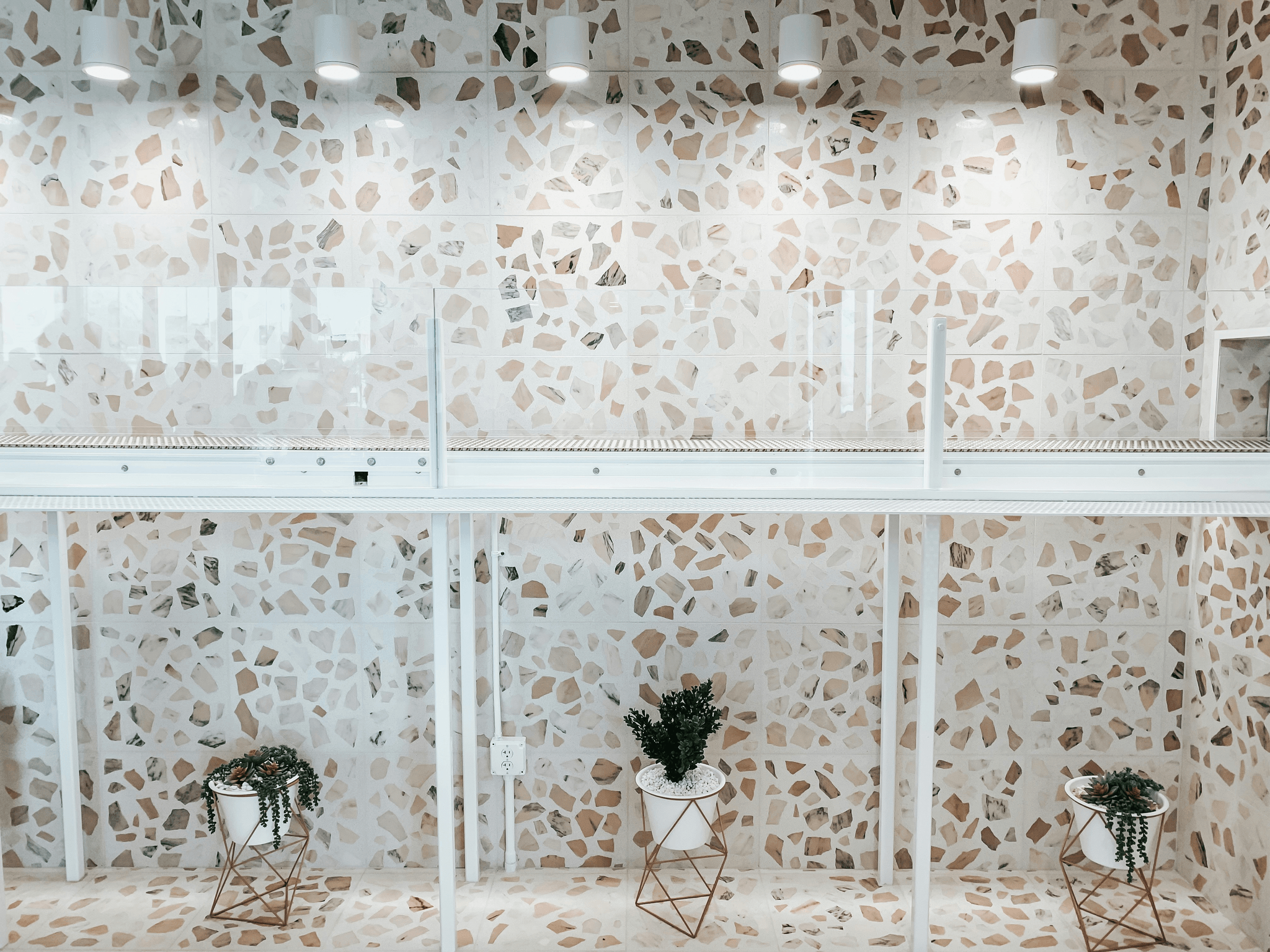 Variety of floor tiles on display at SSOURCING INC.