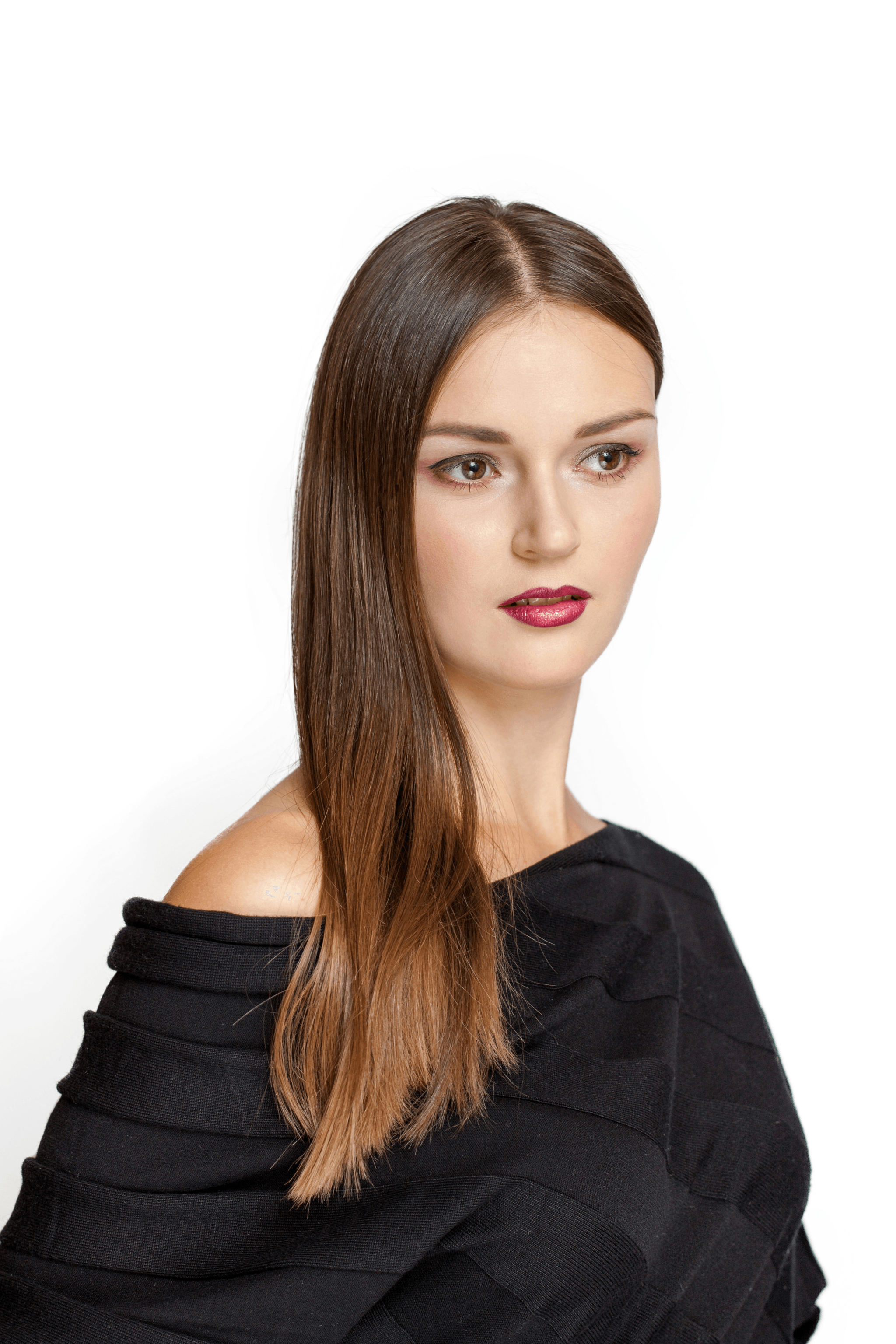 Trendy Ombre Hairstyle with Accessories