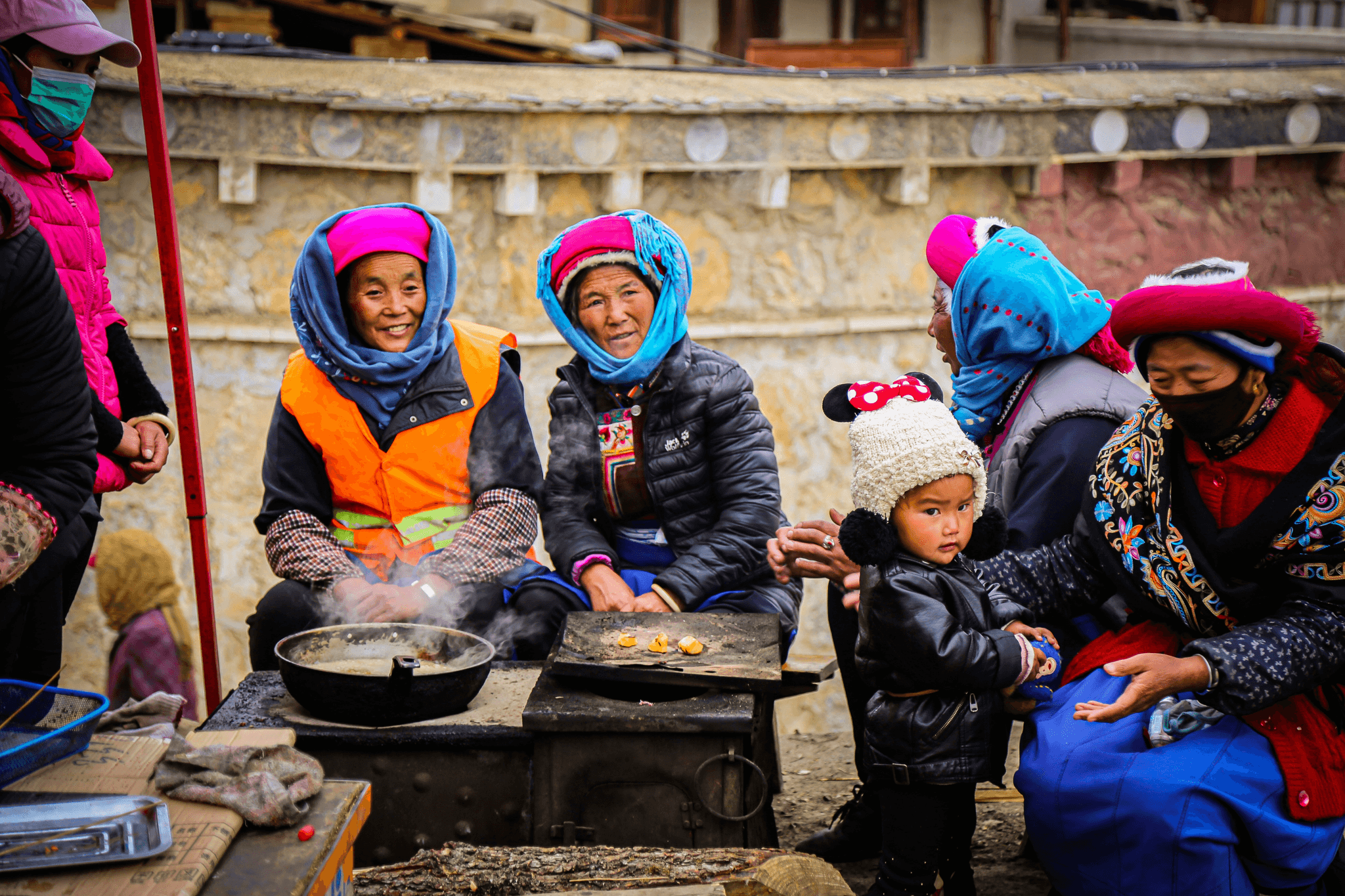 Experience authentic tibetan restaurant atmosphere in Lhasa.