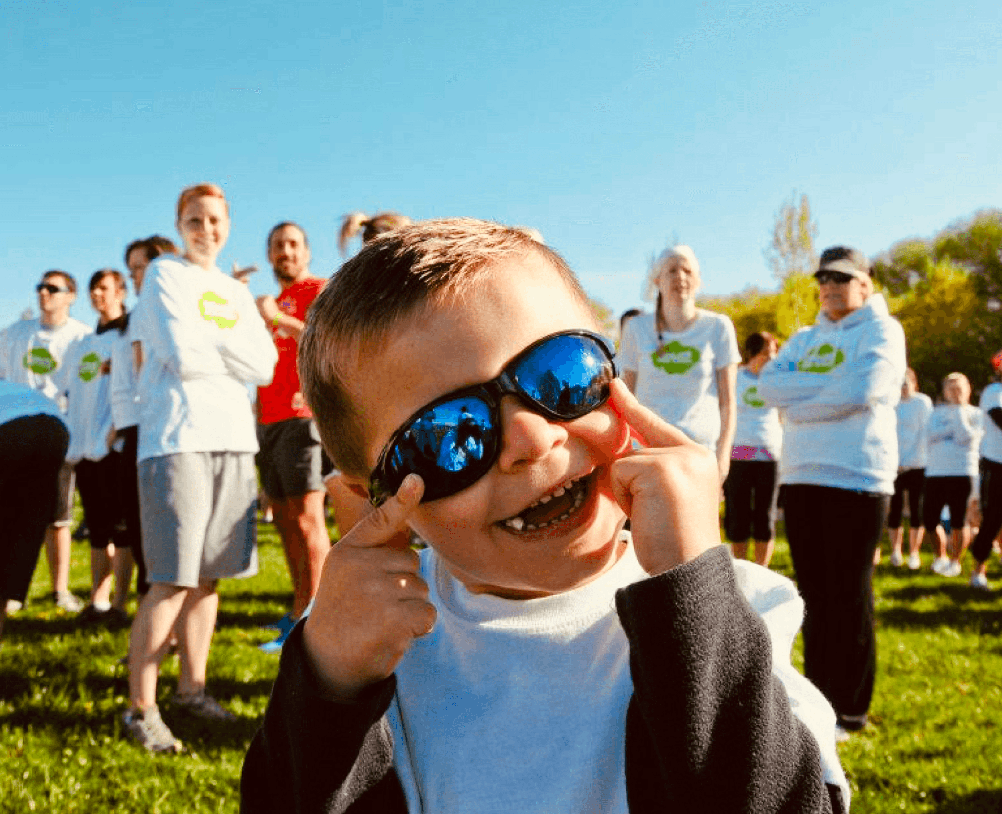 Kids prescription sports glasses enhance visibility during soccer.
