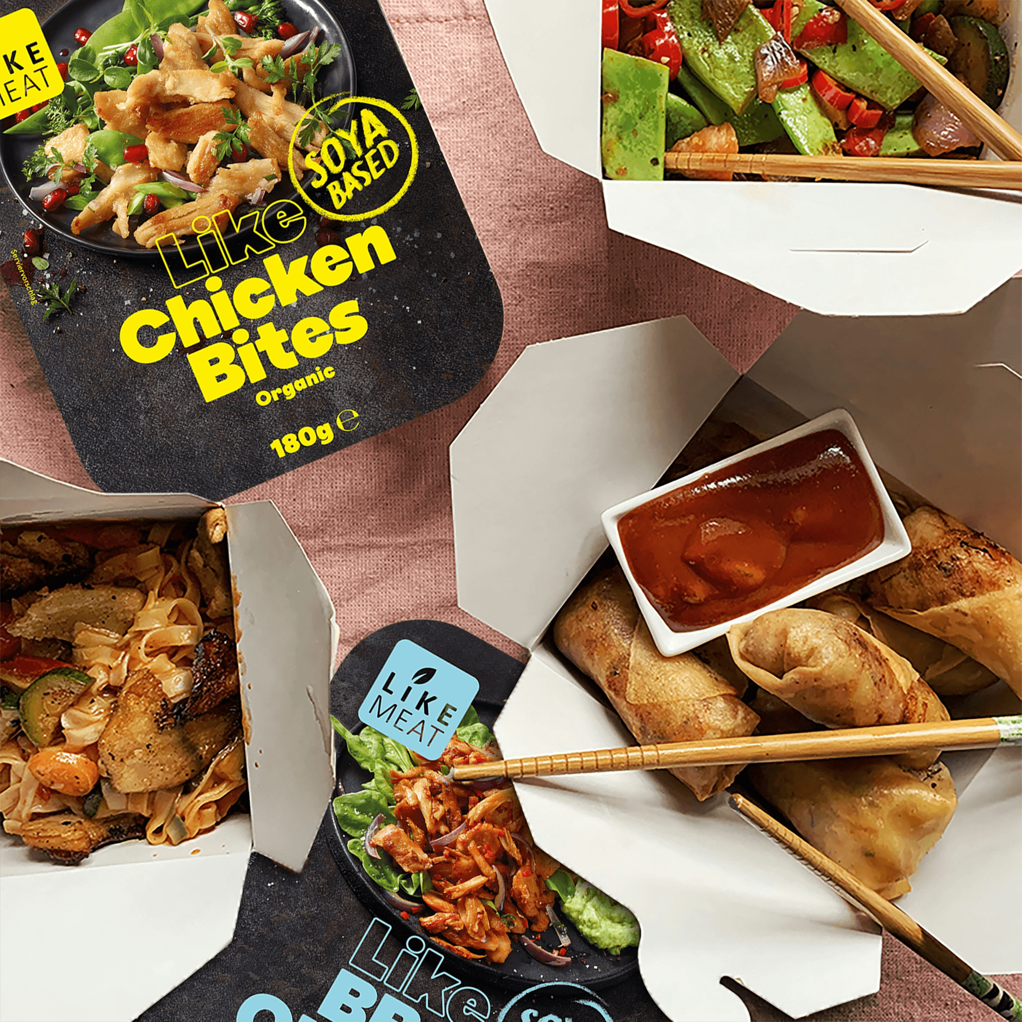 Stylish chinese take out boxes enhancing brand perception