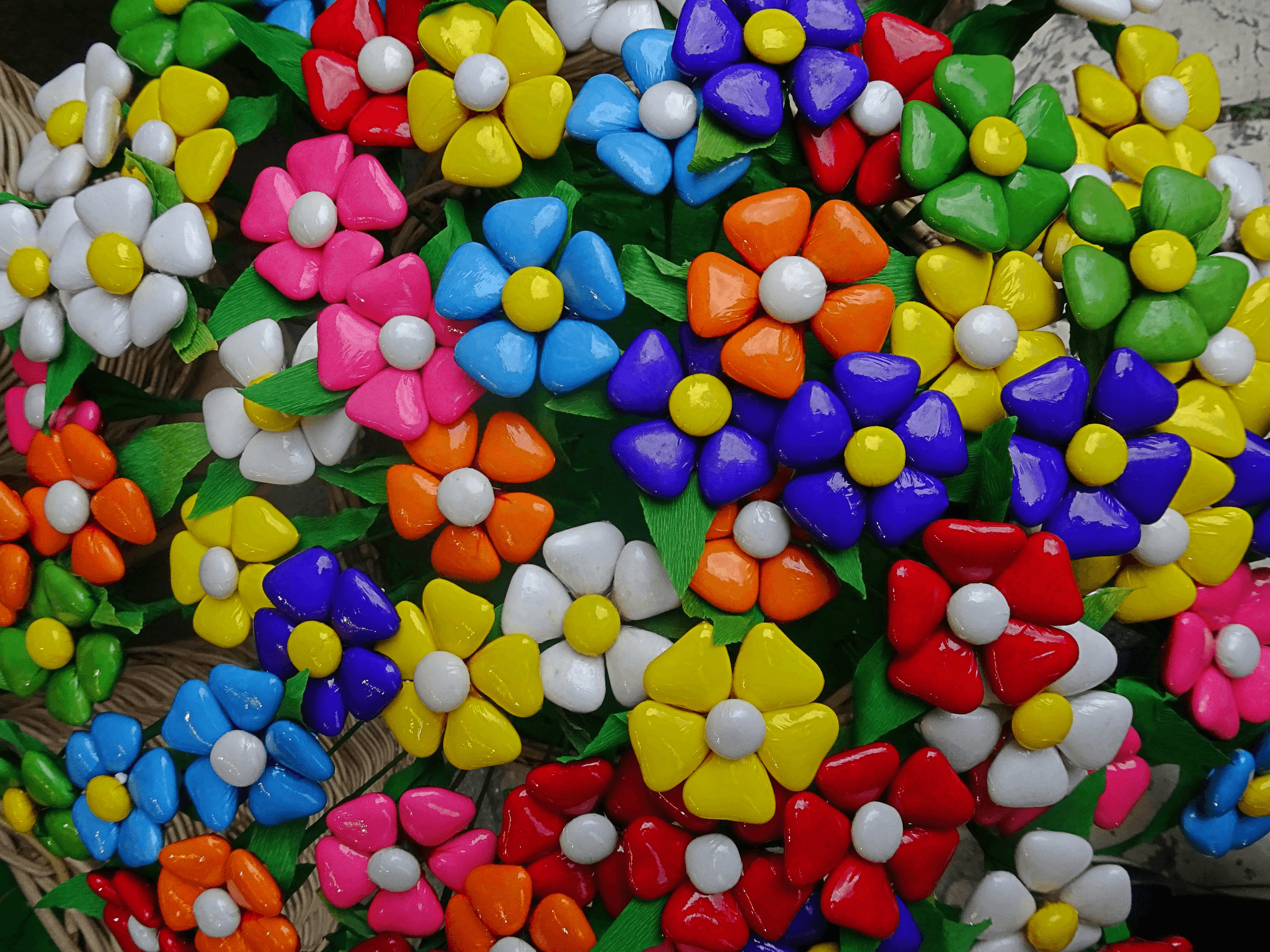 what are fake flowers made of