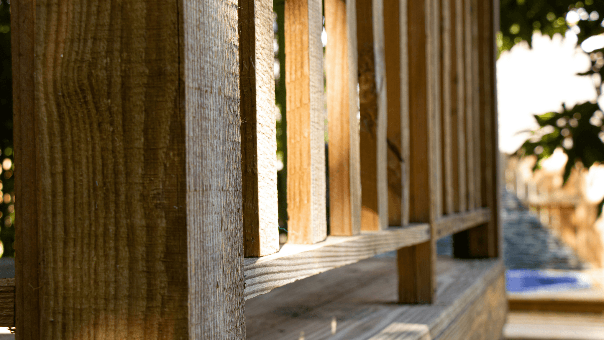 Proper deck post spacing ensures stability of composite decking.