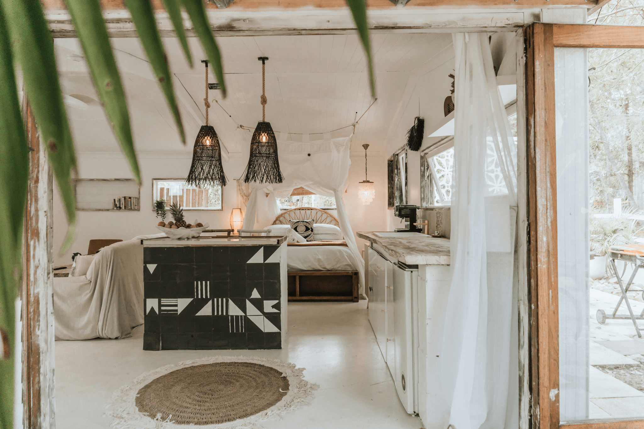 cozy tiny house interior with decorations