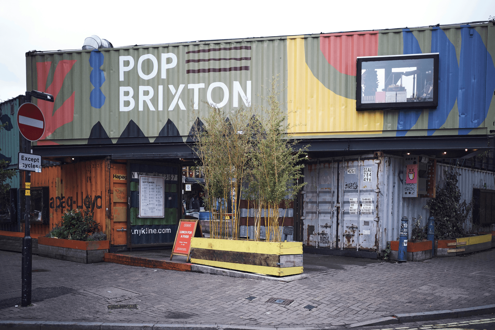 Stylish pop-up shop made from a mobile house container