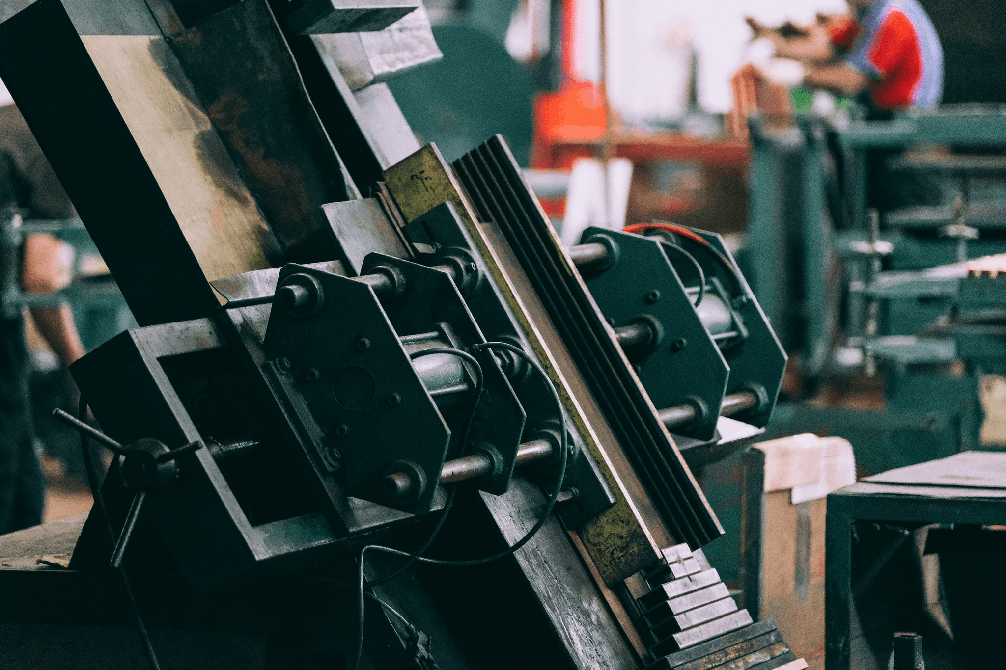 Industrial CNC machine at work in subtractive manufacturing process