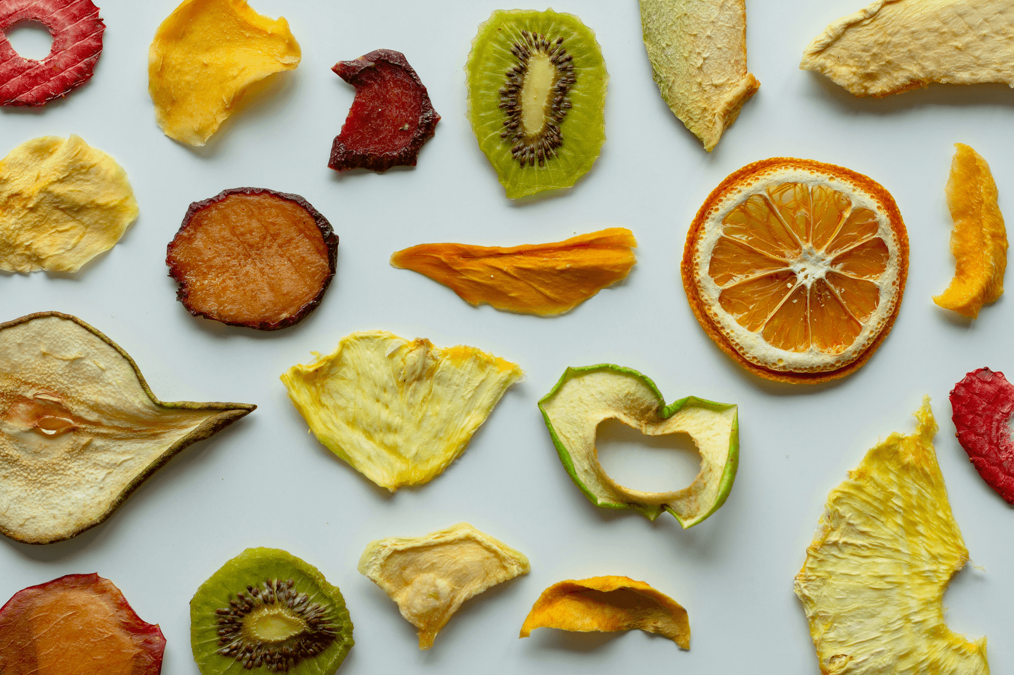 Delicious selection of freeze dried oranges for sale.