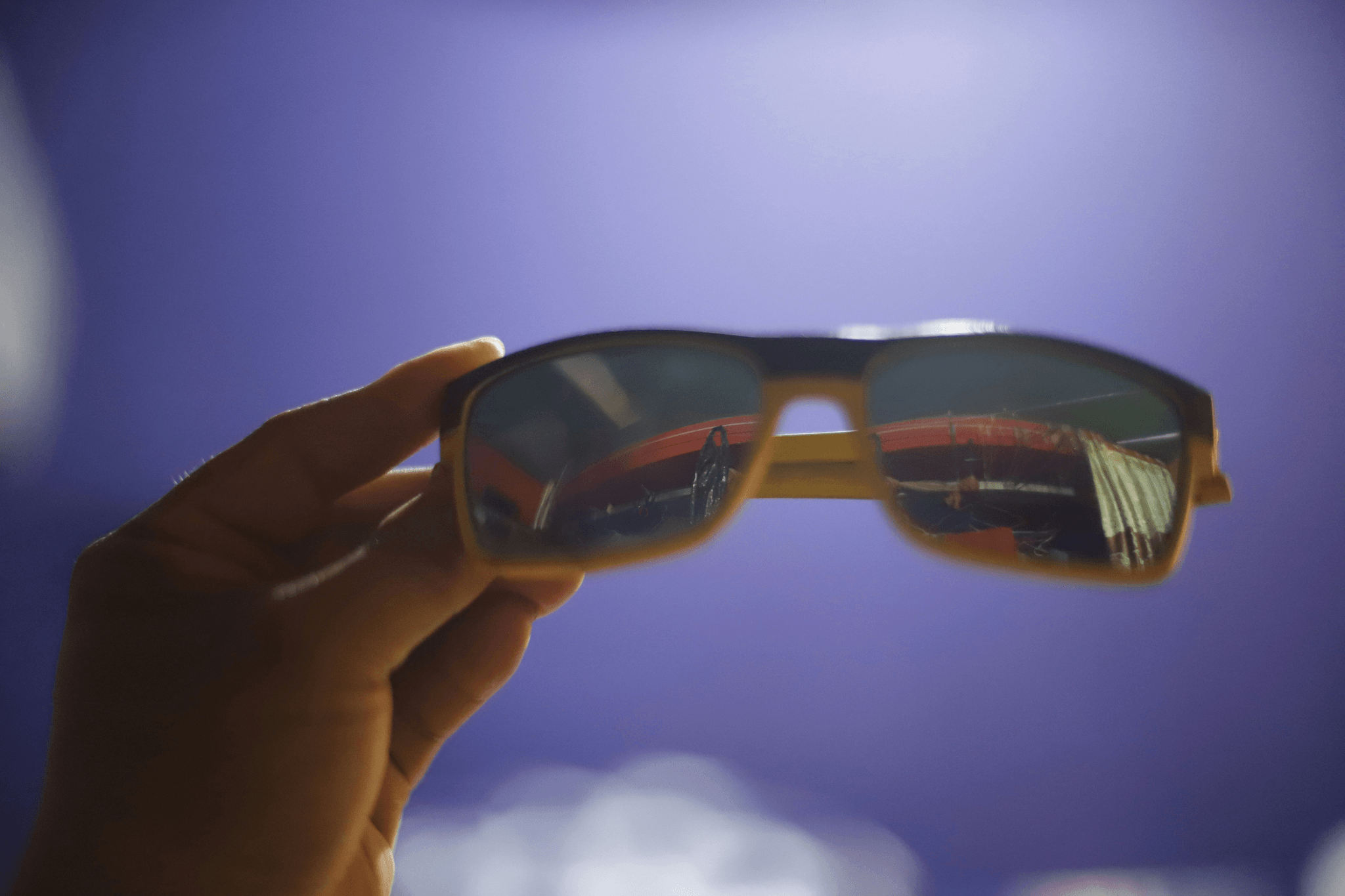 Meta sunglasses features highlighted in close-up view