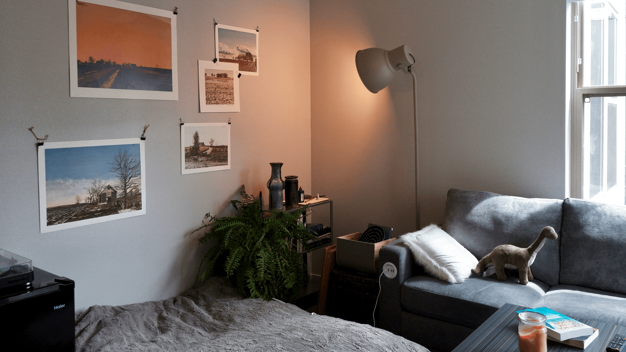 Cozy and stylish interior design in a tiny housing environment