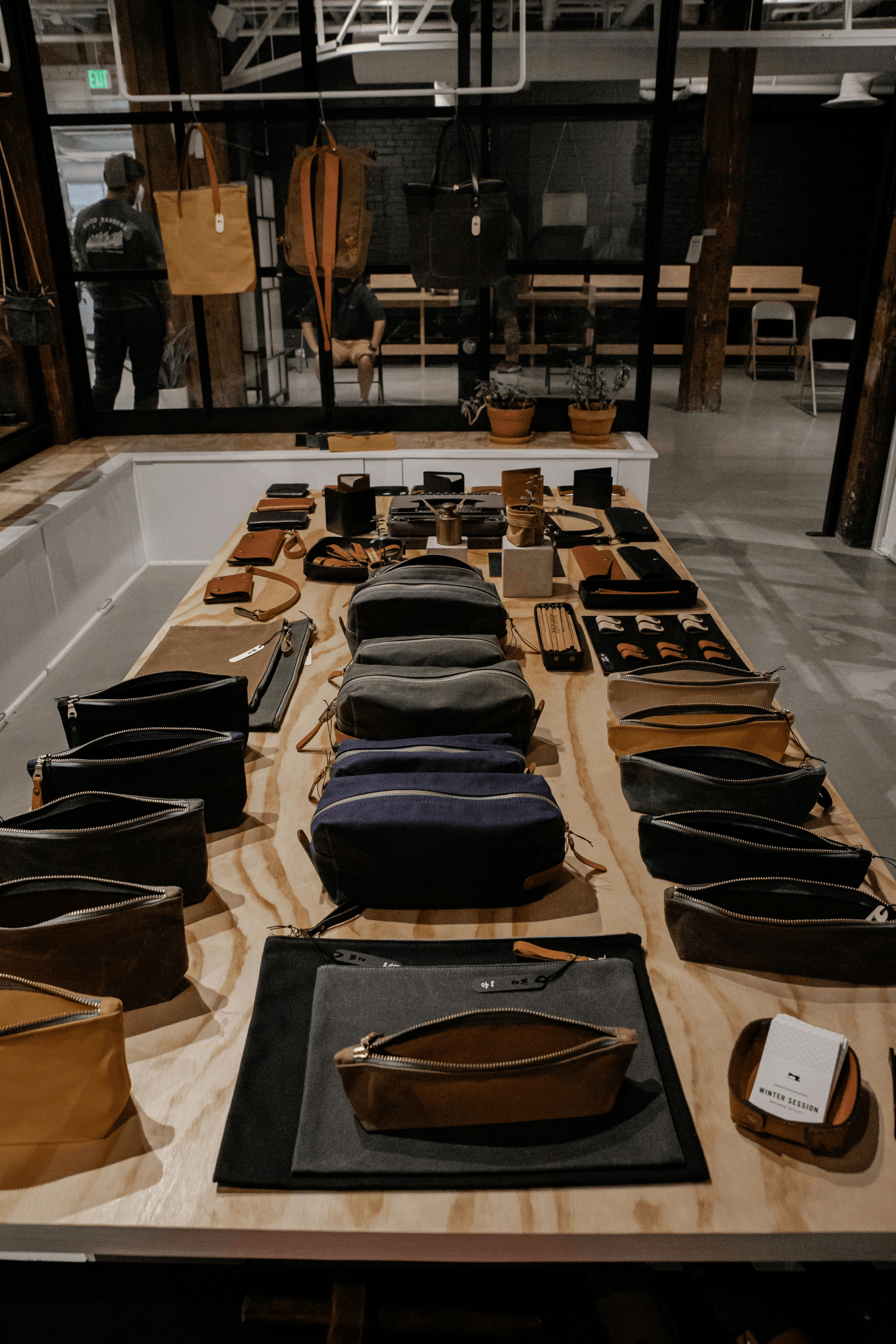 Stylish wholesale bags from China on display