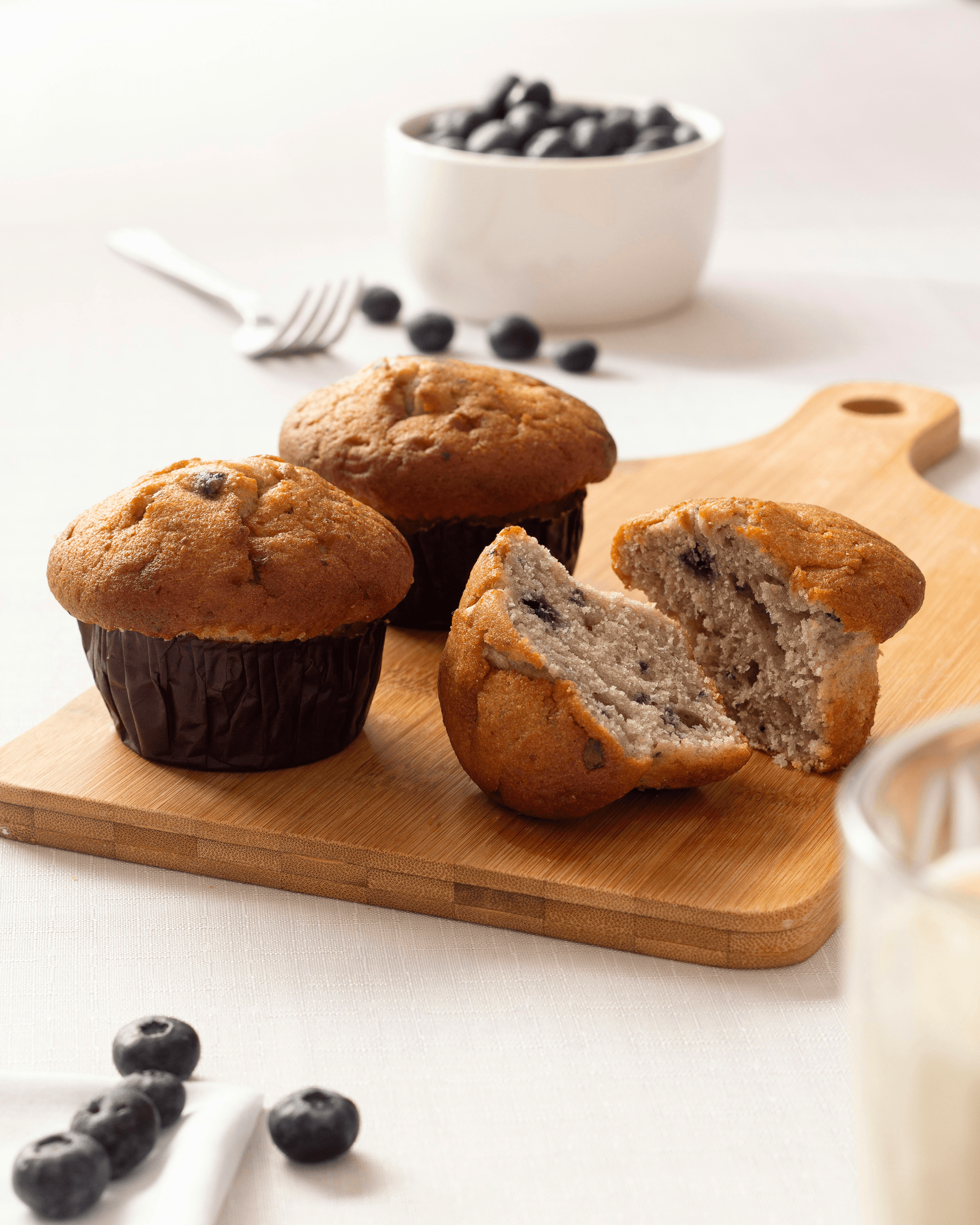 Delicious muffins made using freeze dried banana powder.