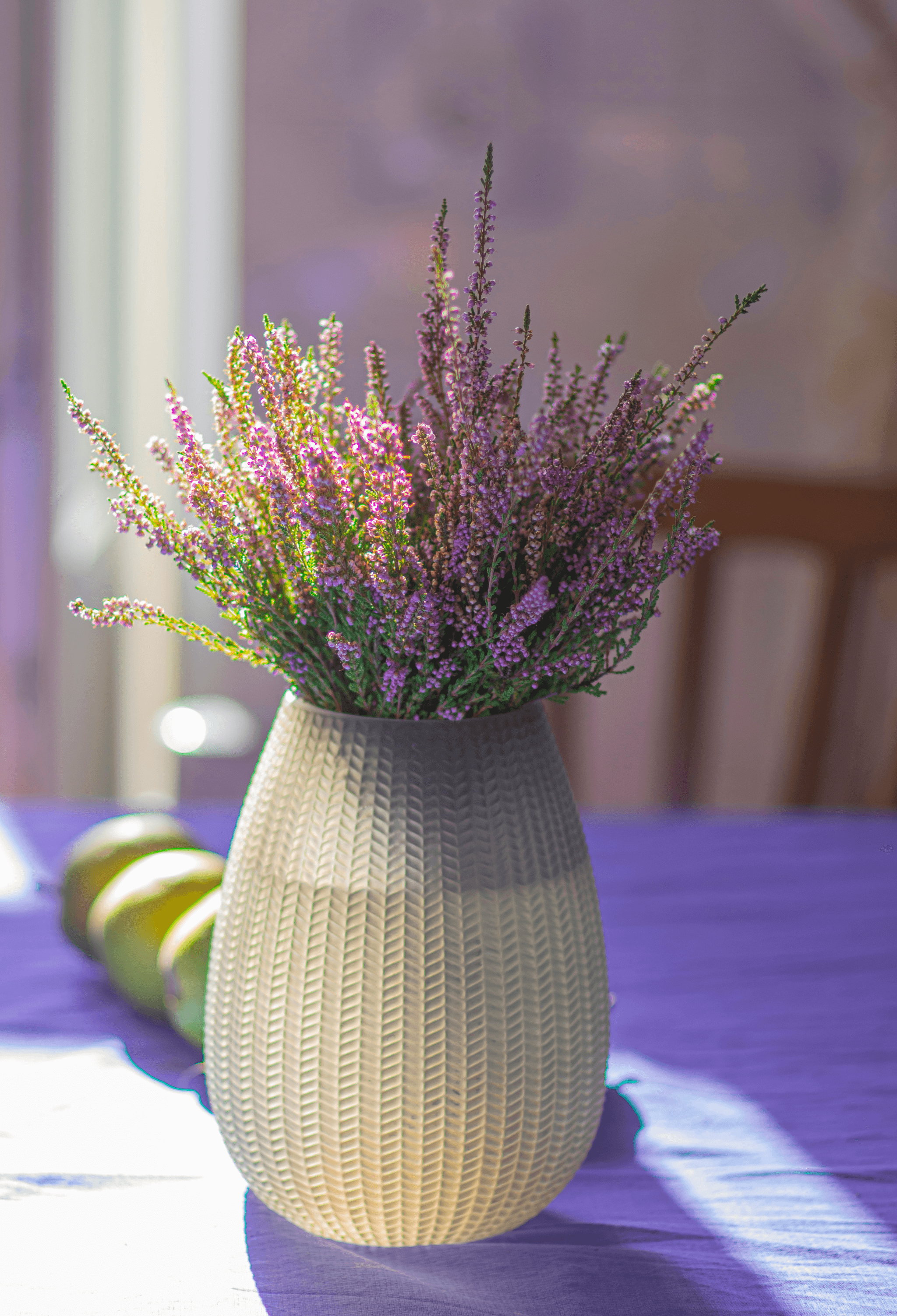 Beautiful fresh lavender flower bouquet as stunning home decor