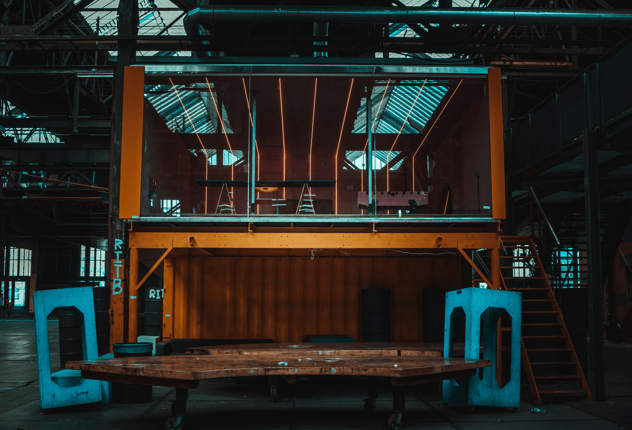 Folding Container House Office Interior Design