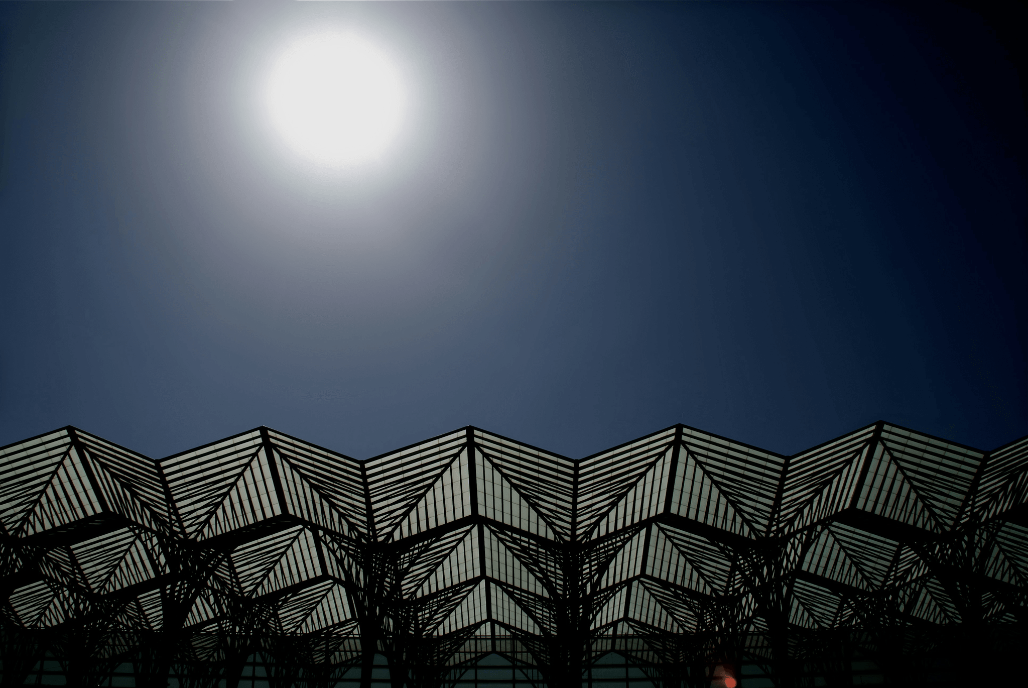 Efficient usage of a solar power ac unit under bright sunlight.