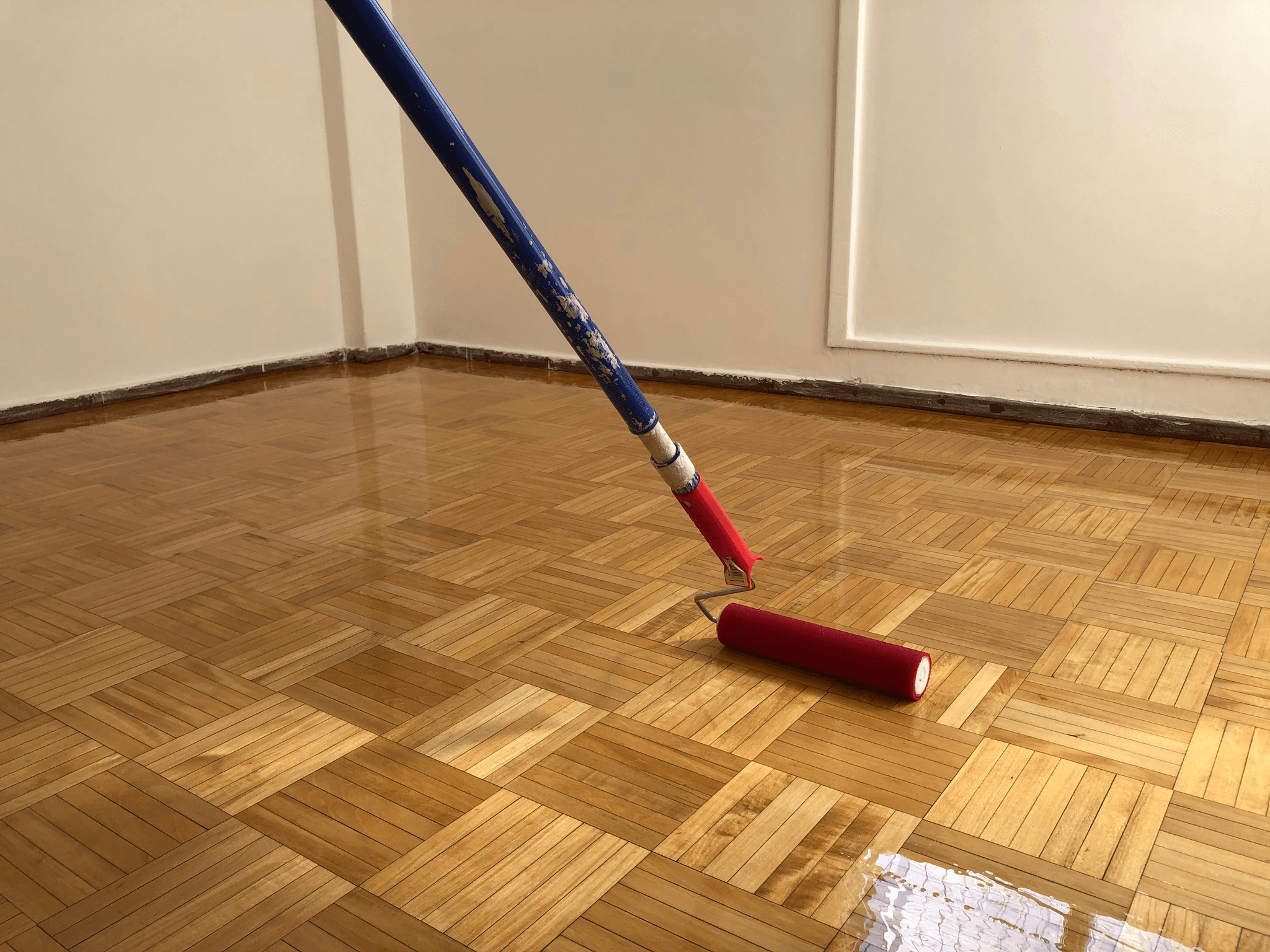 Eco Friendly Polyurethane Sealers being applied on different flooring surfaces