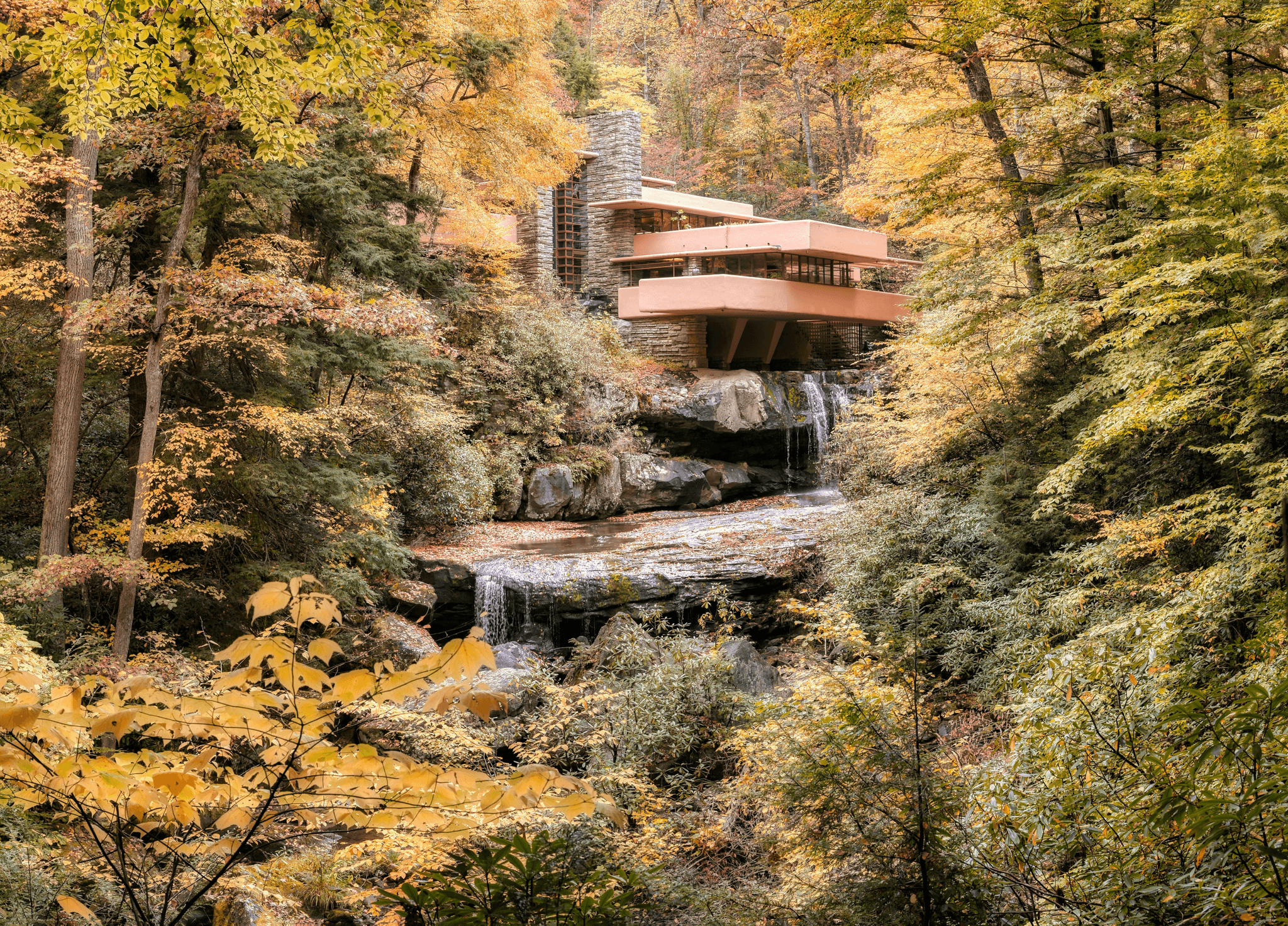 House Tour: Fallingwater Aerial View