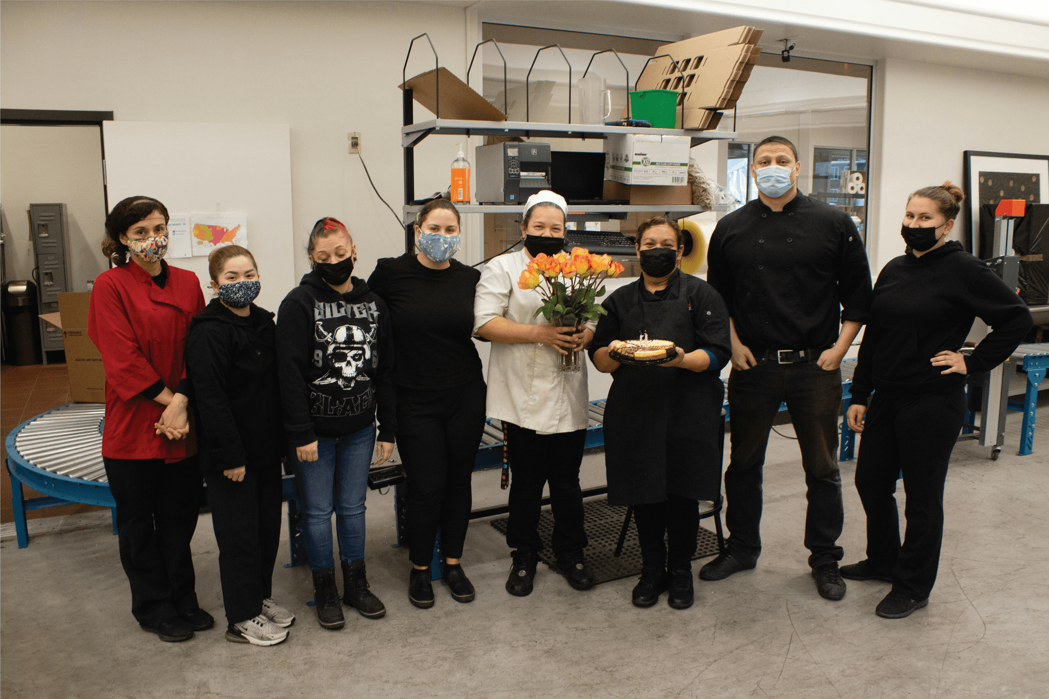 Efficient teamwork at a bustling pop-up restaurant