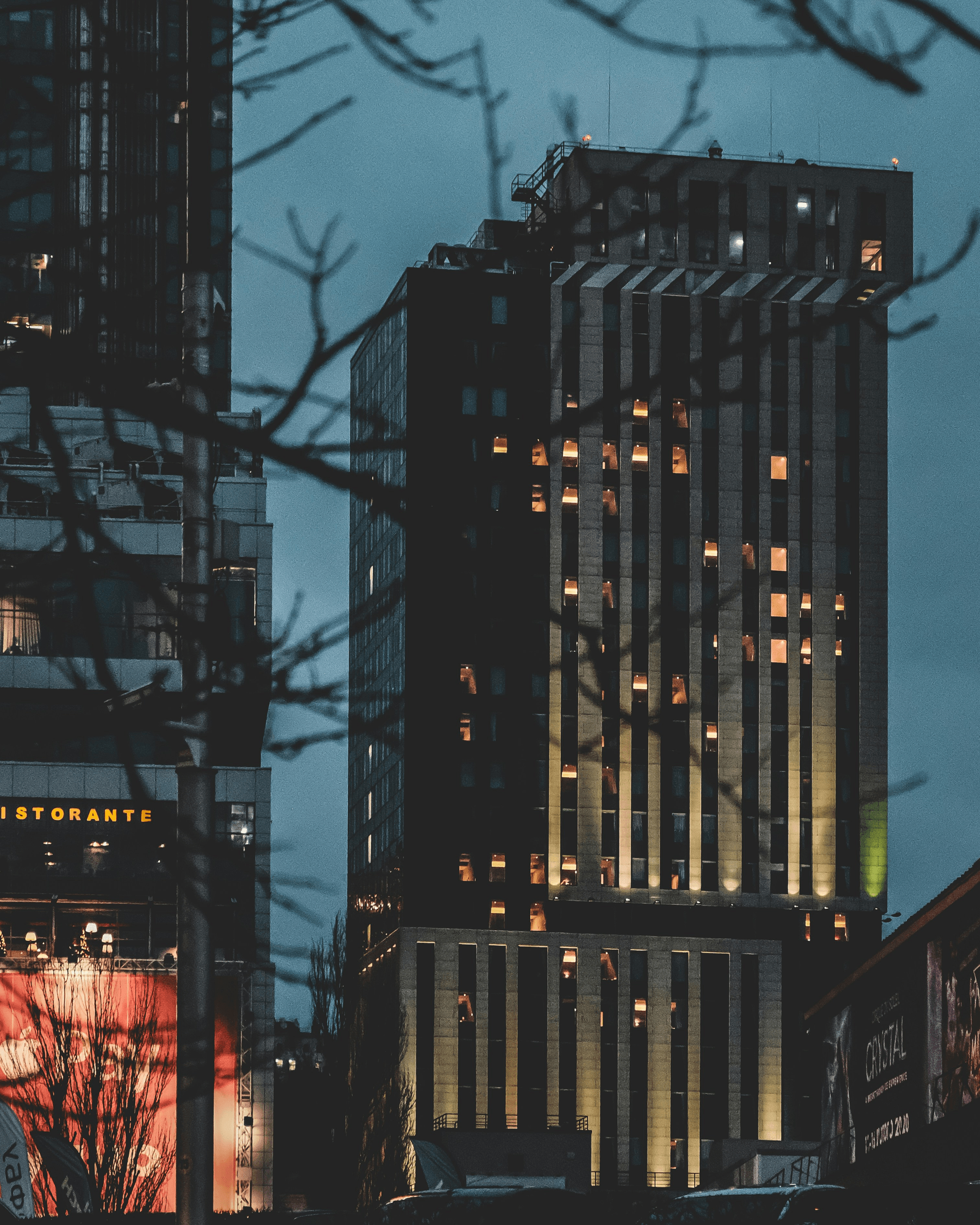 Factory cities in China skyline at night